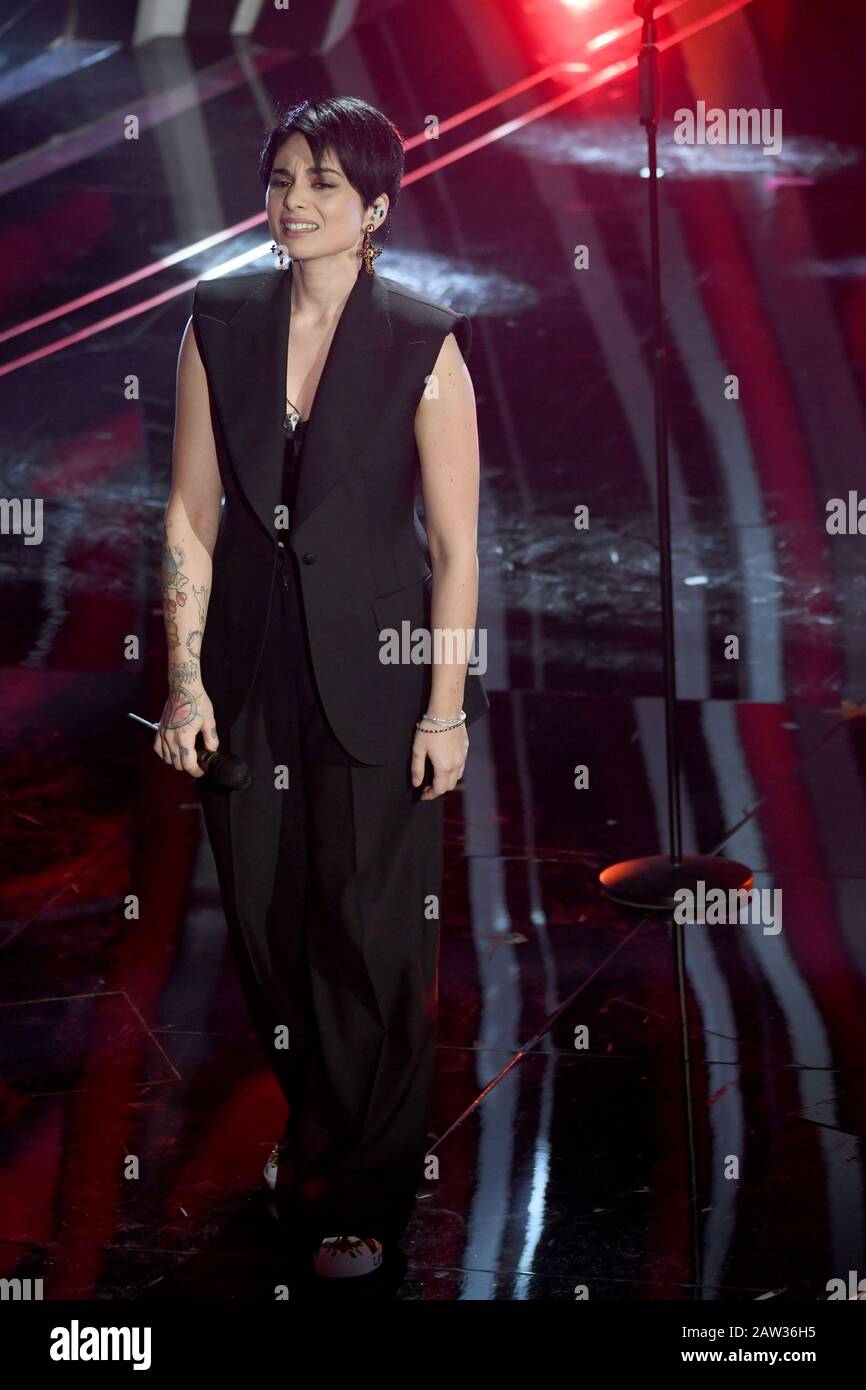 Sanremo, 70th Italian song festival 2020. Second evening. In the photo