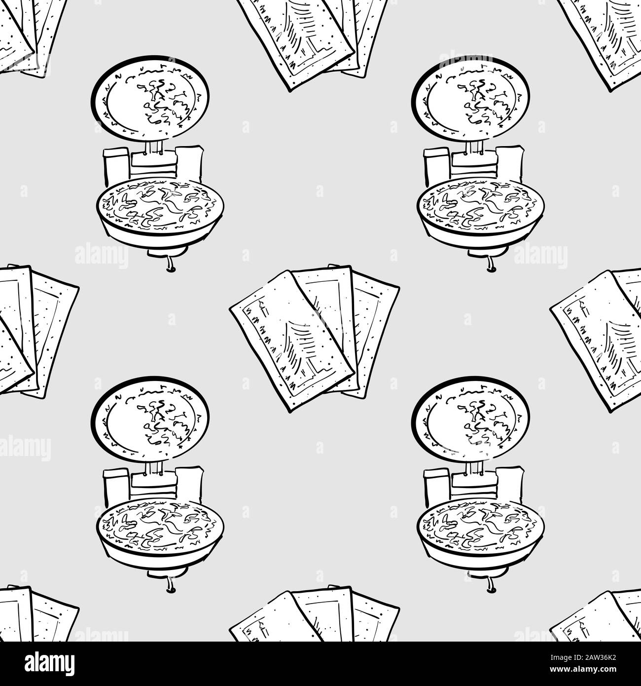 Christmas wafer seamless pattern greyscale drawing. Useable for wallpaper or any sized decoration. Handdrawn Vector Illustration Stock Vector