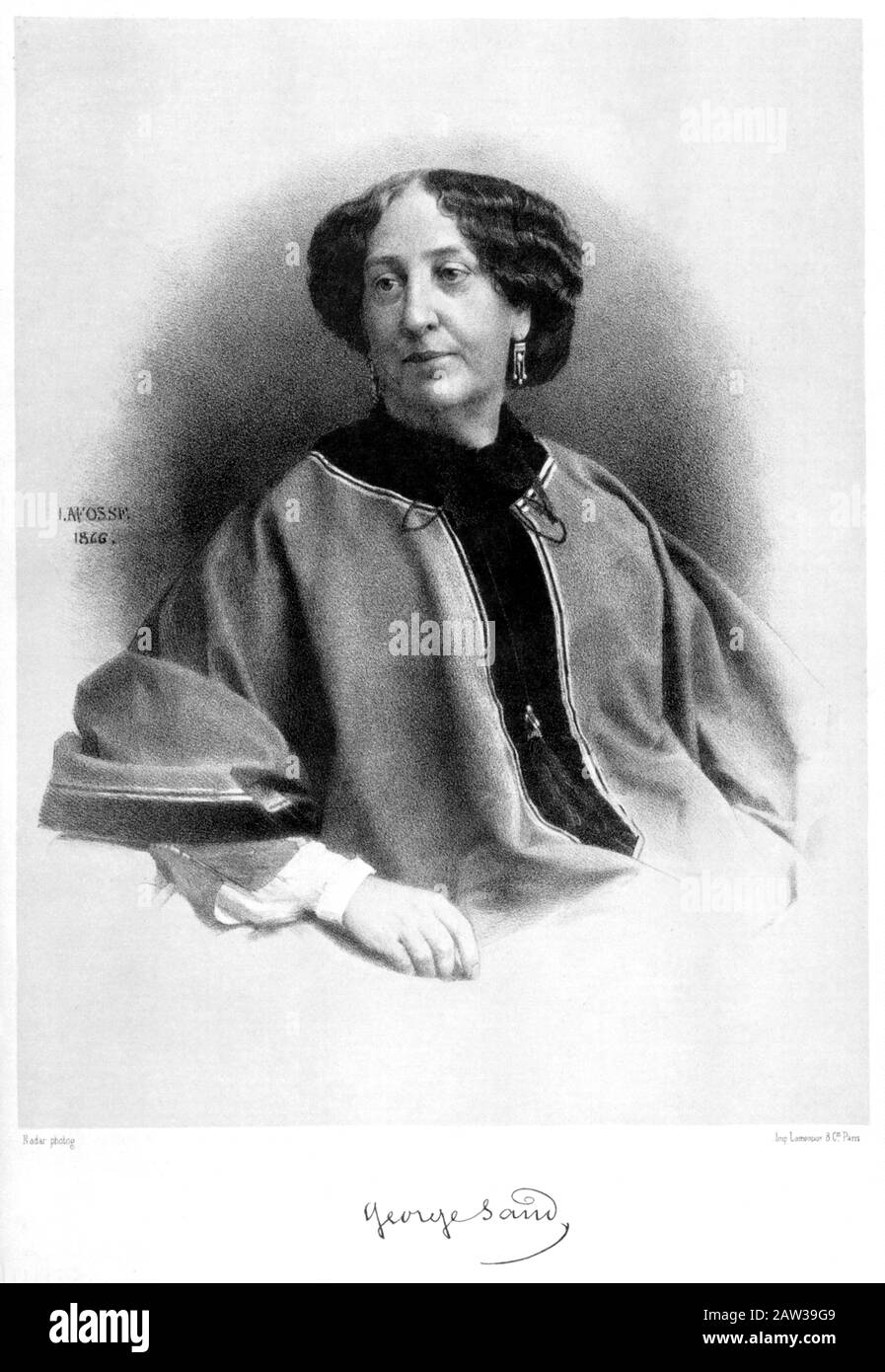 Sand Writer 1866 , FRANCE : The french woman writer GEORGE SAND ( 1804 - 1876 ...