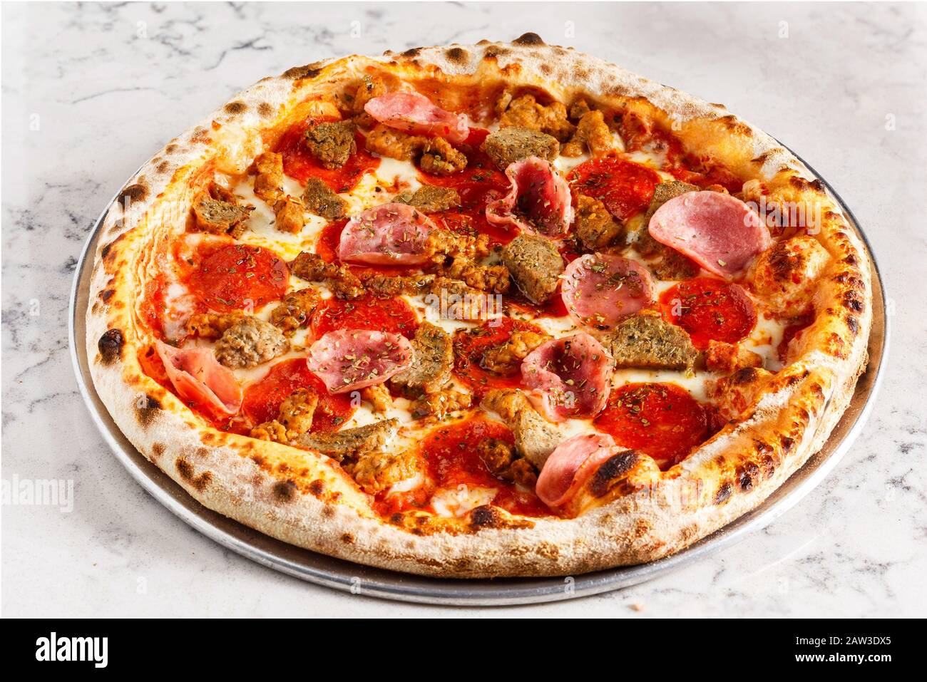 Meat lovers pizza hires stock photography and images Alamy