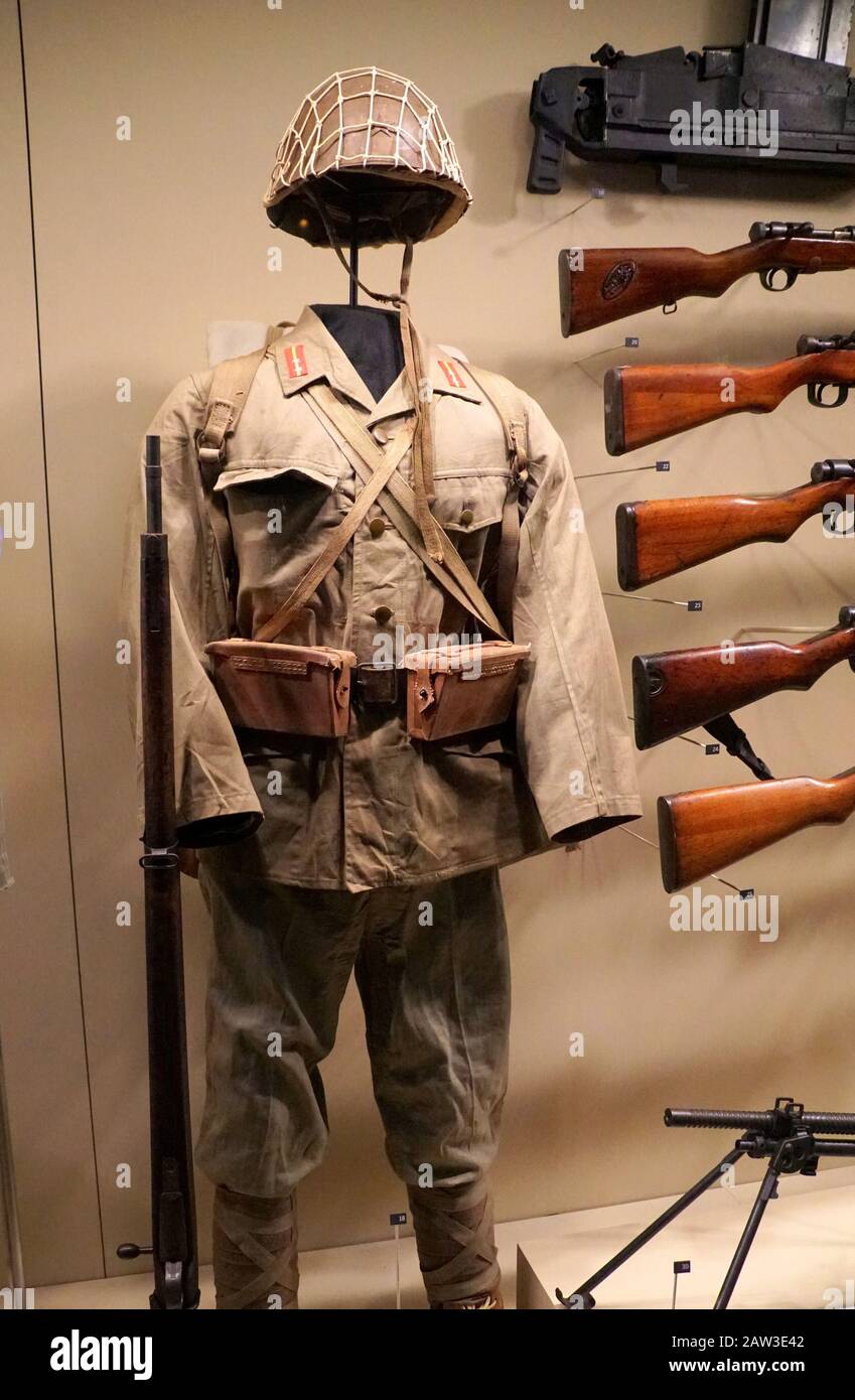 New Orleans, Louisiana, U.S.A - February 5, 2020 - Imperial Japanese army uniform during World War 2 Stock Photo