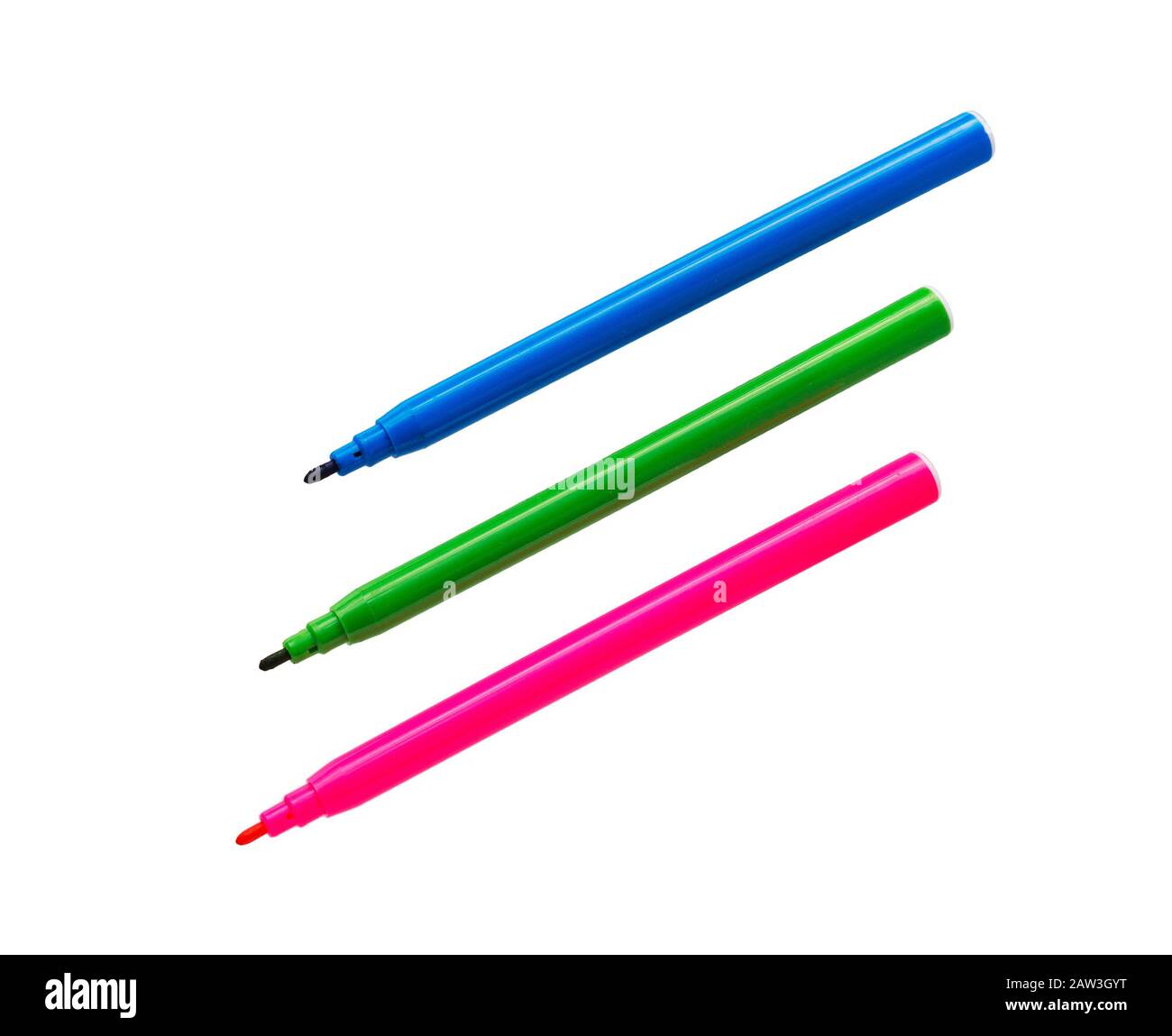 Multicolored Pens Layout - Stock Photos