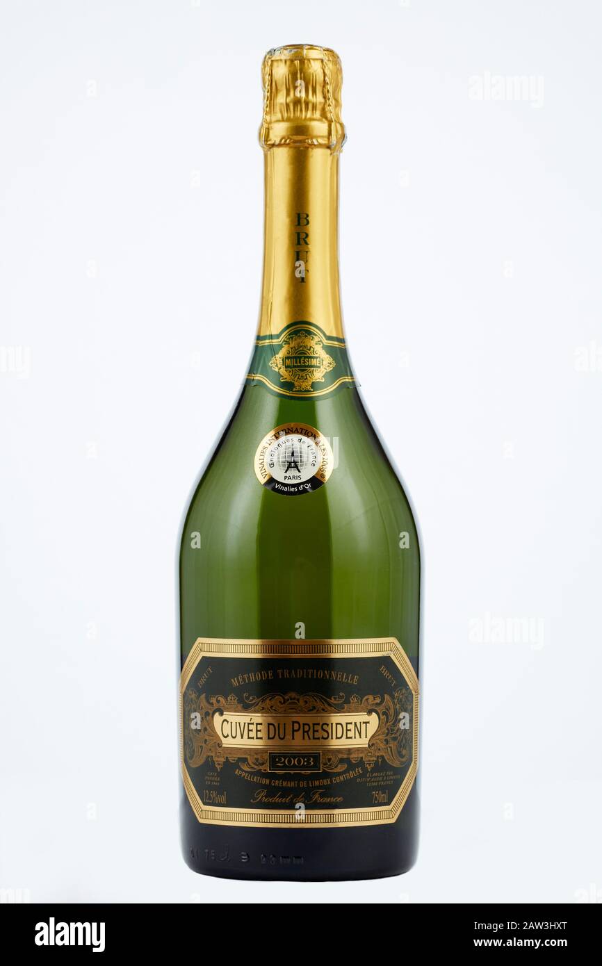 Bottle of Cuvee Du President Stock Photo