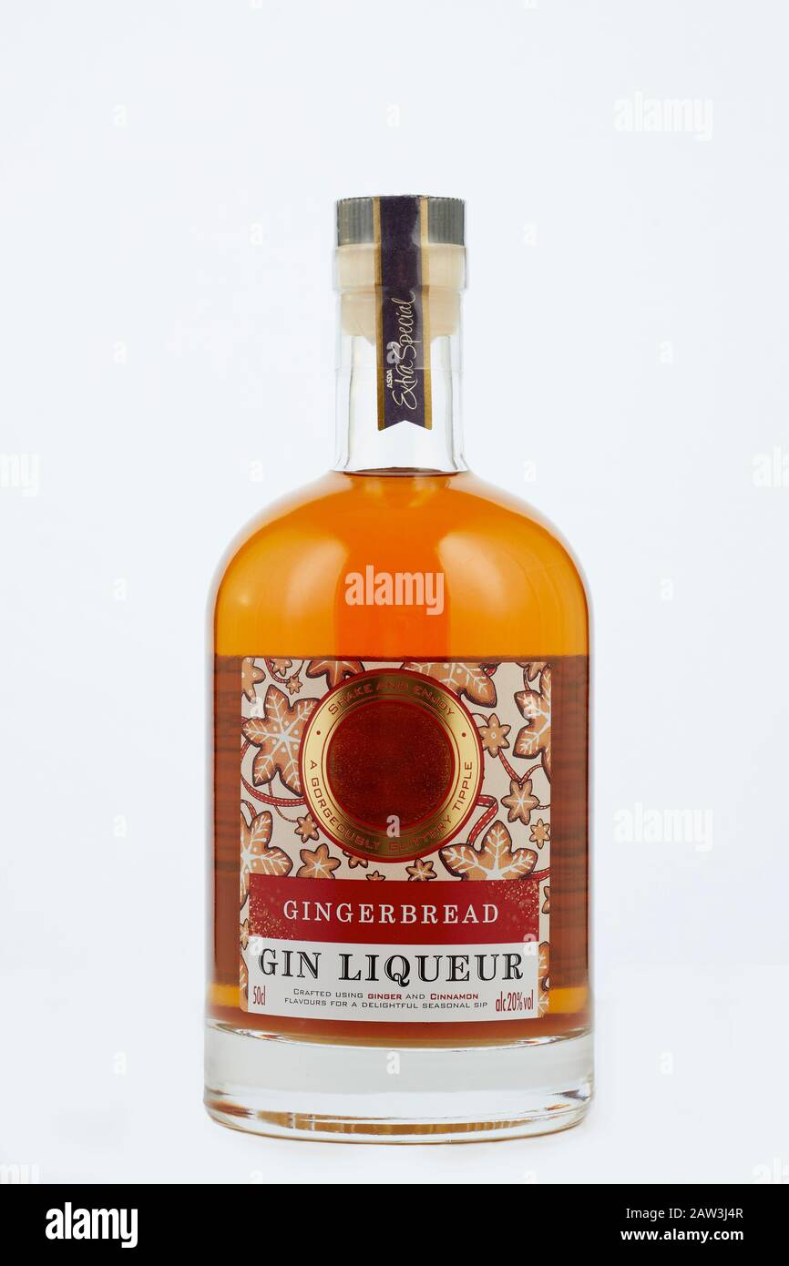 Bottle of Gingerbread Gin Liqueur Stock Photo