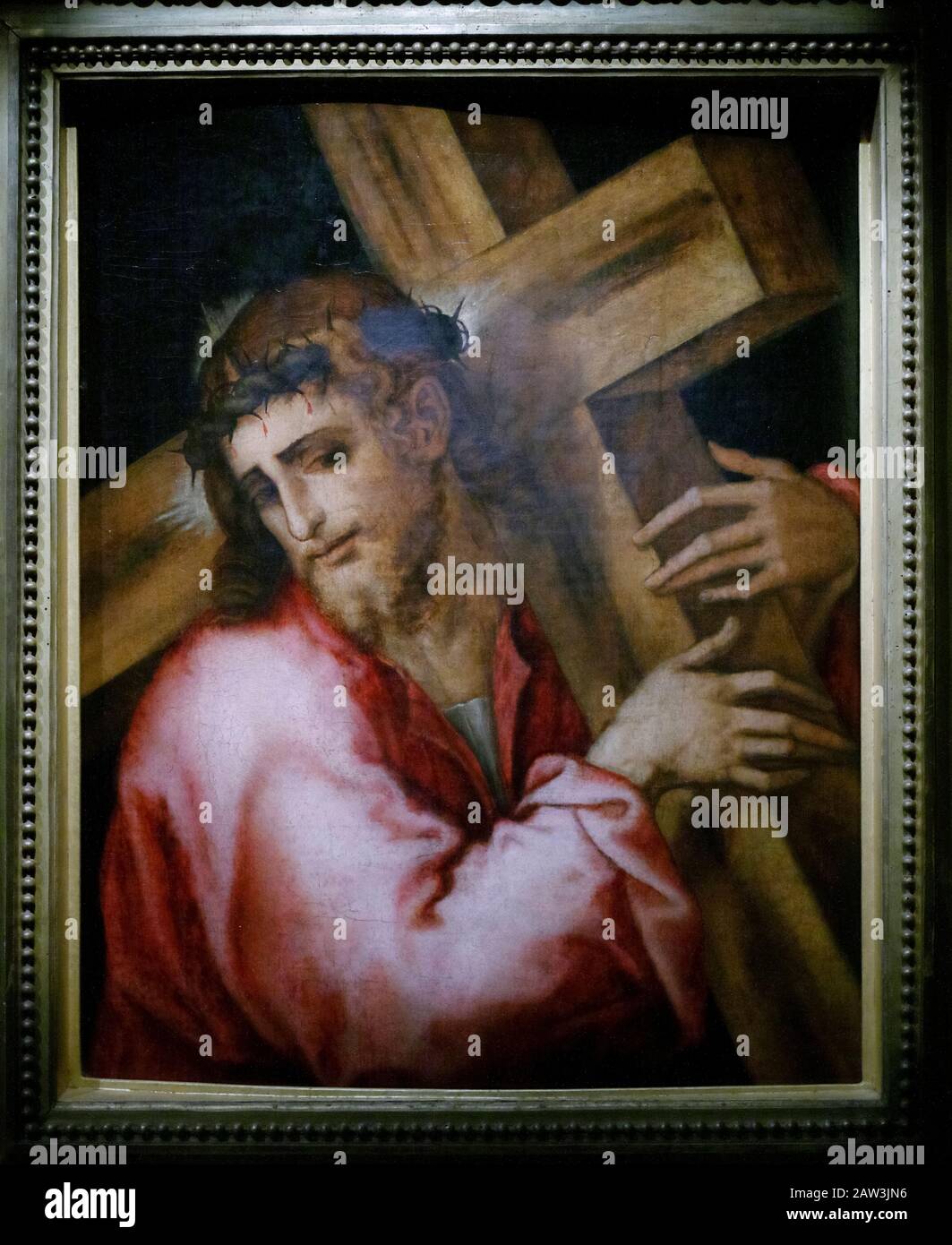 Italy Marche Jesi - Palazzo Bisaccioni -  Christ Cross-bearer by Giorgio Vasari Stock Photo