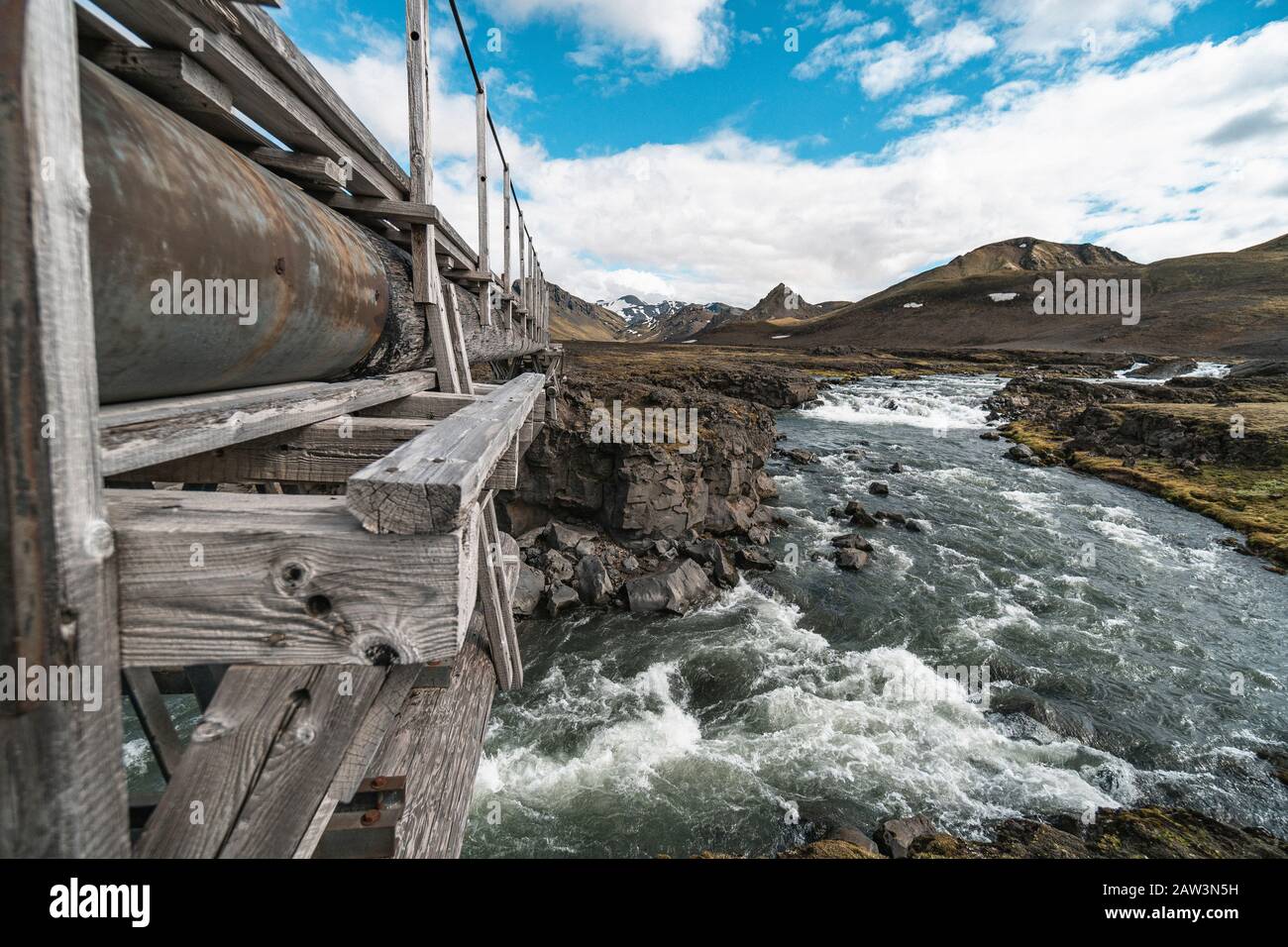 With Rivers Raring Below Below the river crossing hi-res stock photography and images - Alamy