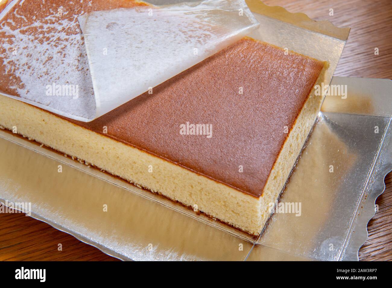 japanese sweets, castella cake, sponge cake (Japanese sponge cake Stock