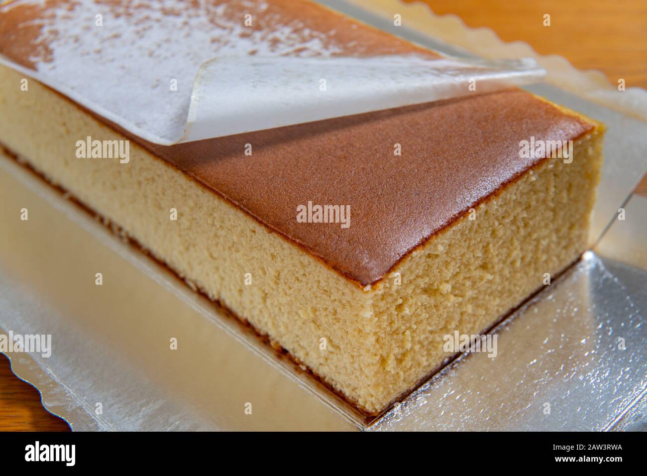 japanese sweets, castella cake, sponge cake (Japanese sponge cake Stock