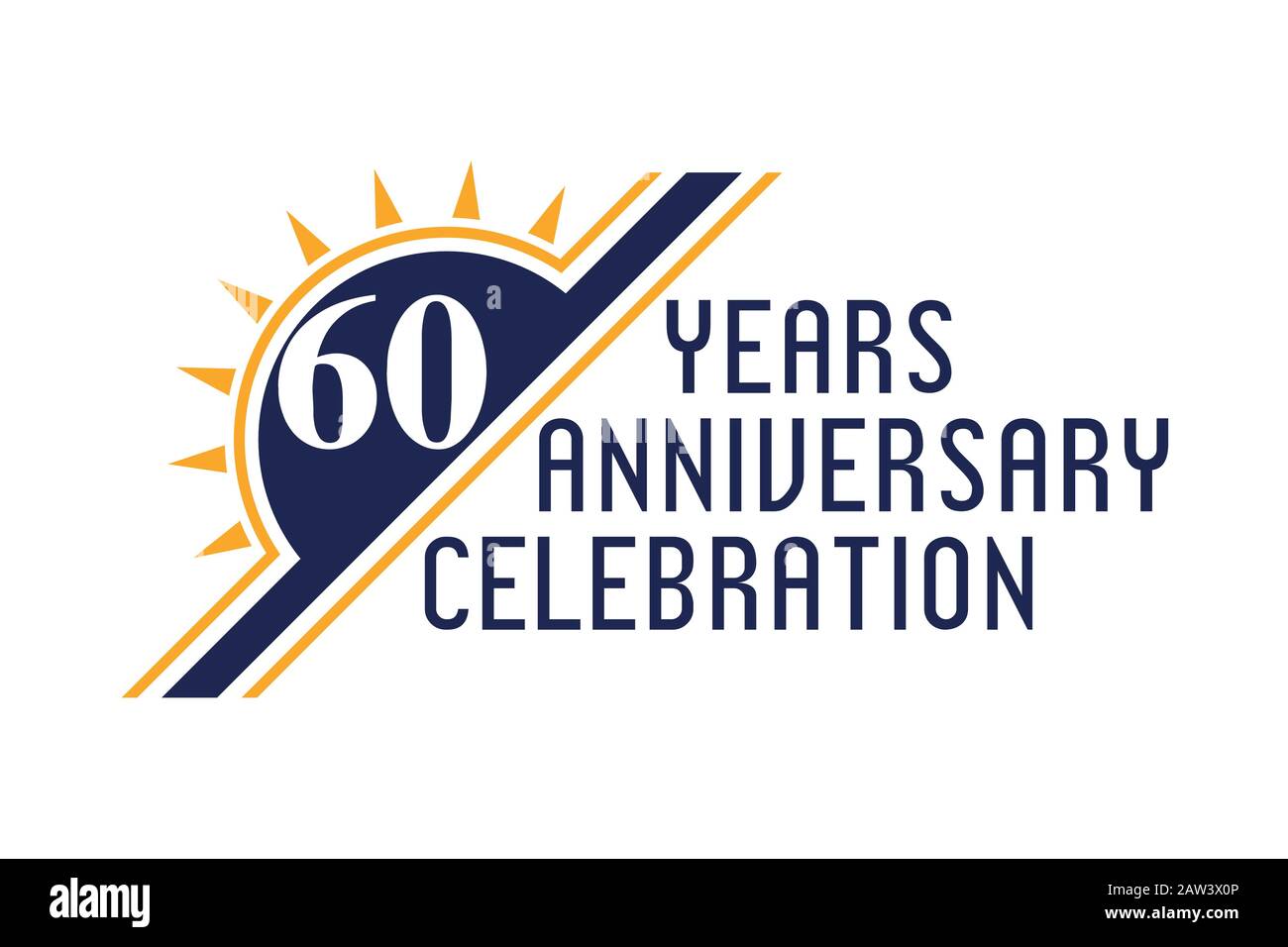 60th anniversary celebration card template Vector Image