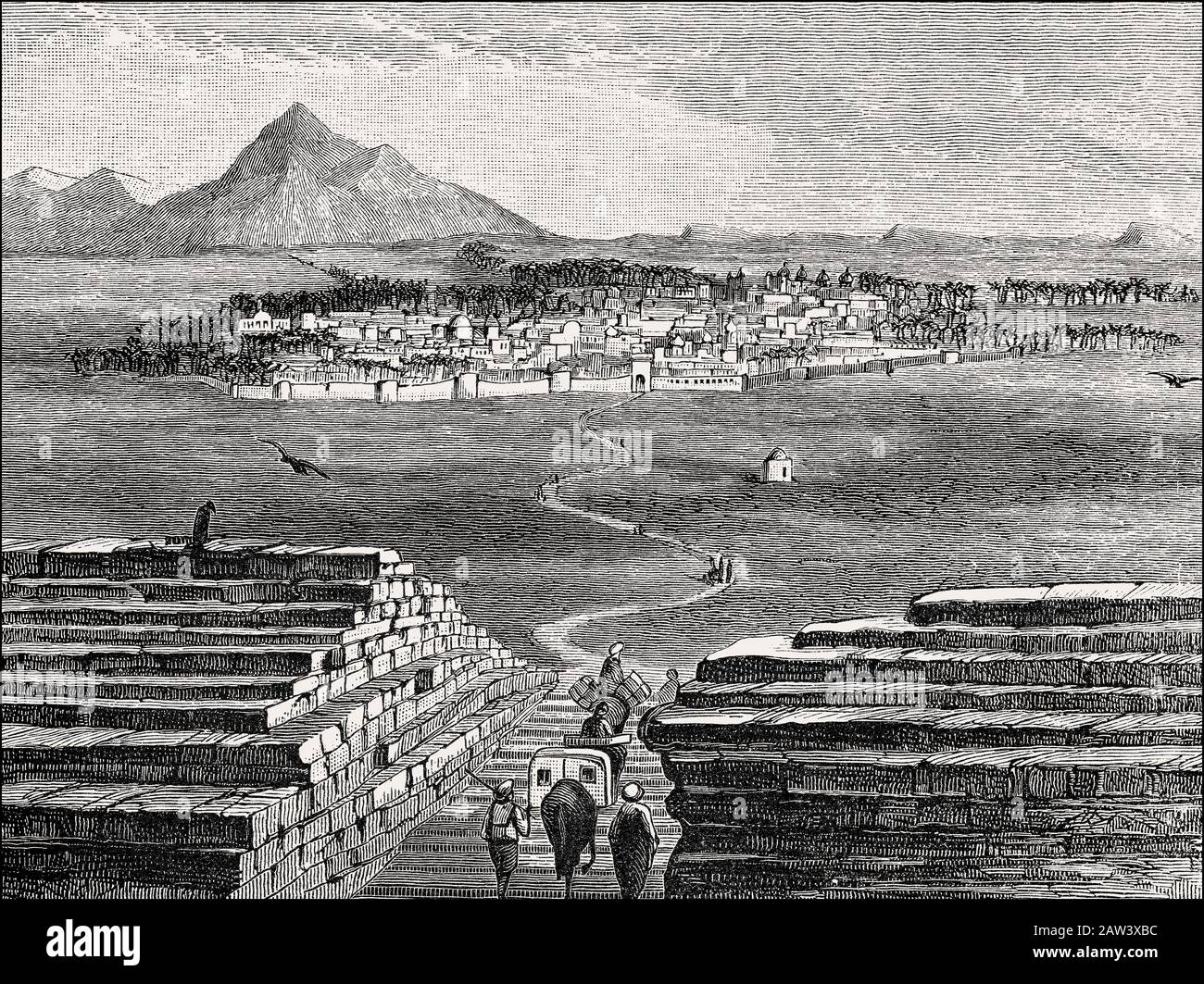 The city of Medina, Saudi Arabia, 19th century Stock Photo