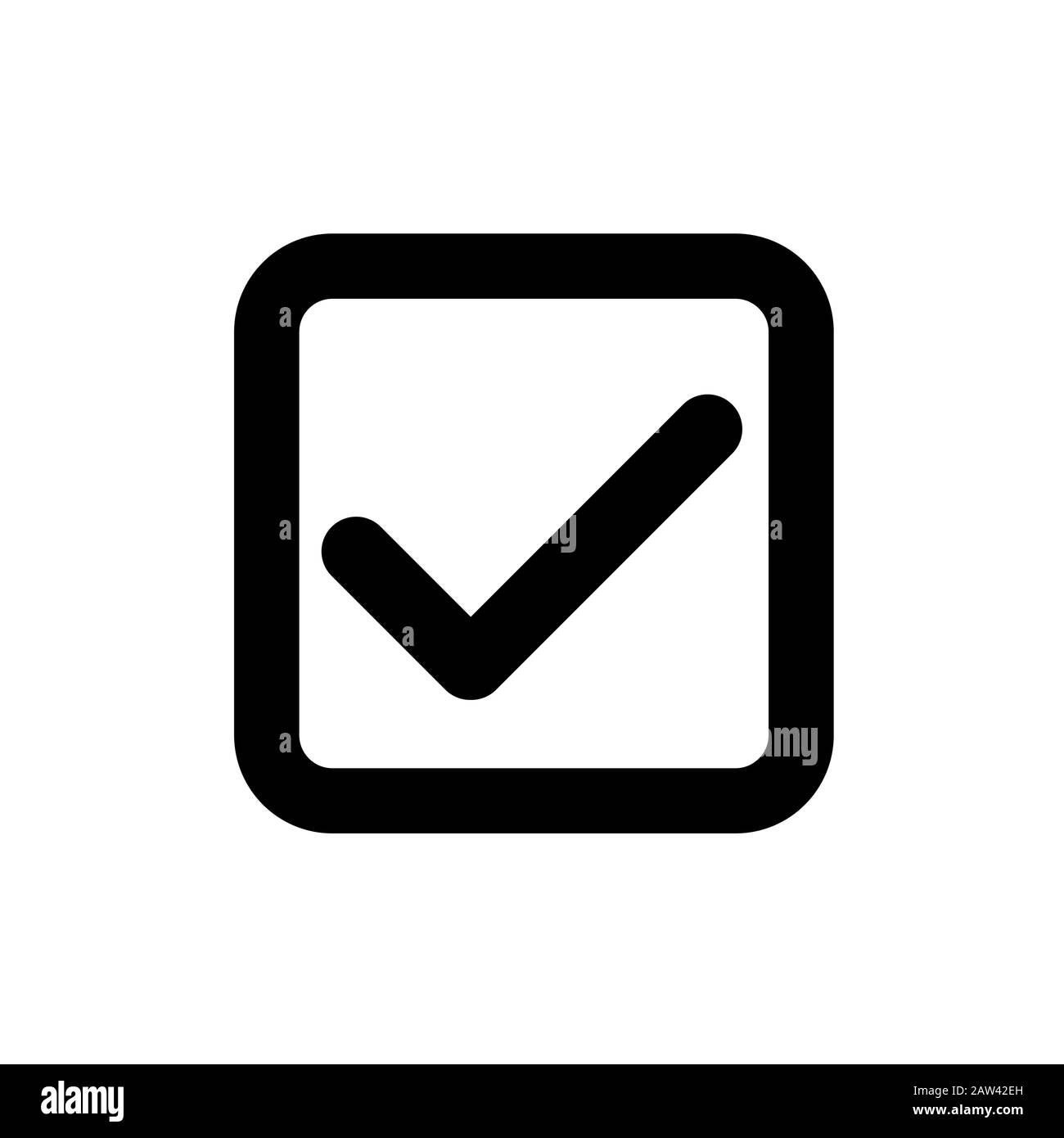 Linear Check icon. Approved symbol. Ok icon. Check button sign. Tick icon.  Checkpoint. Linear style sign for mobile concept and. Check icon. Checkmark  vector Stock Vector Image & Art - Alamy