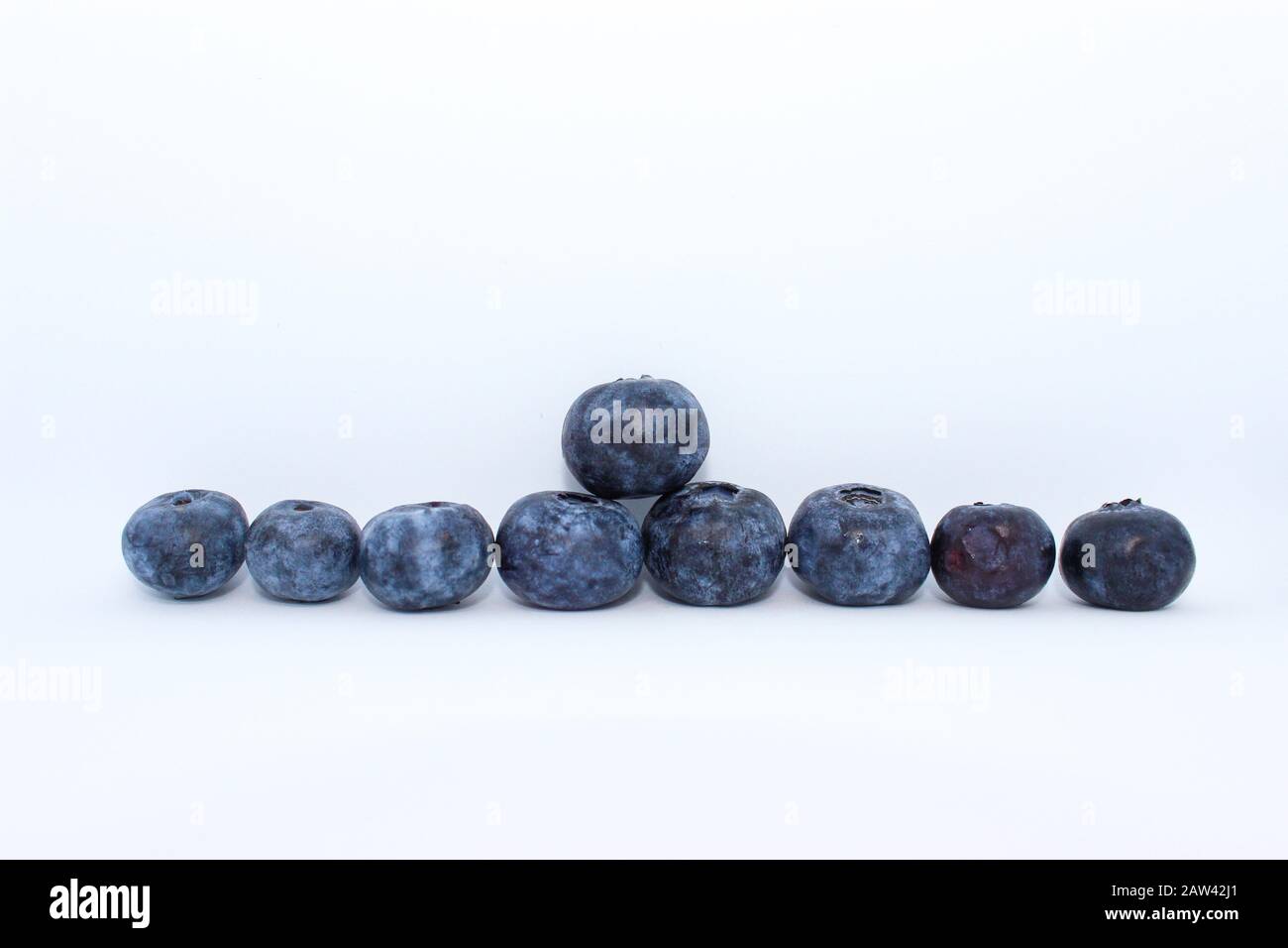 Blueberry art on a white background Stock Photo