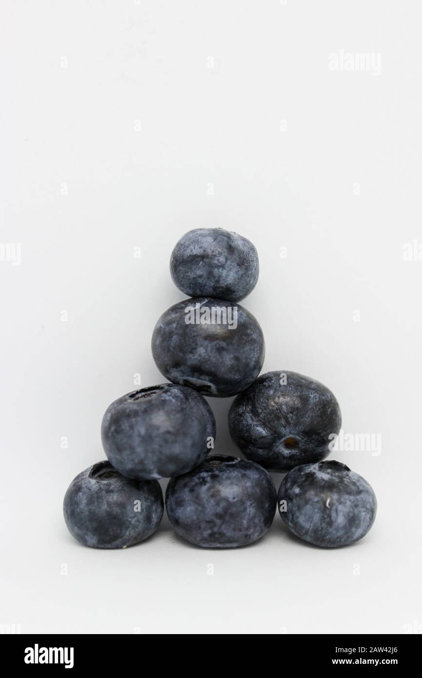 Blueberry art on a white background Stock Photo