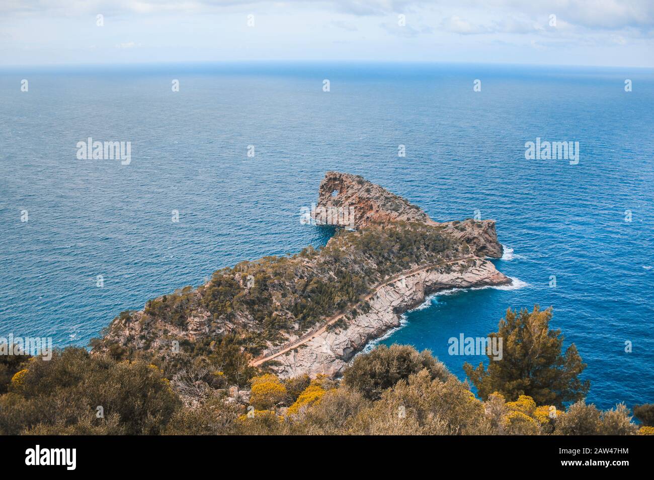 Sa Foradada at the western coast of Mallorca, Spain Stock Photo