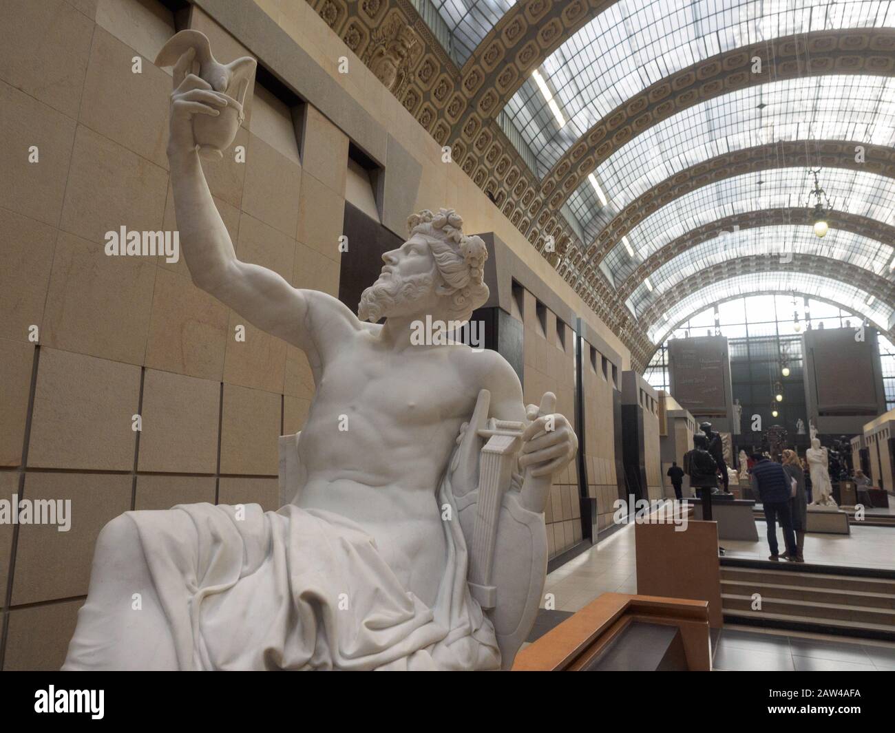 Paris, France - March 19 2019.  Interior of the Musee d'Orsay in Paris, France. The museum houses the largest collection of impressionist and post-imp Stock Photo