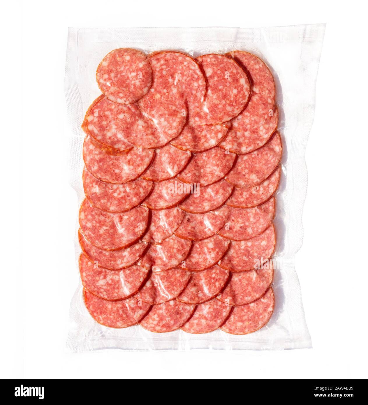 Download The Slices Of Salami In A Transparent Package Stock Photo Alamy PSD Mockup Templates