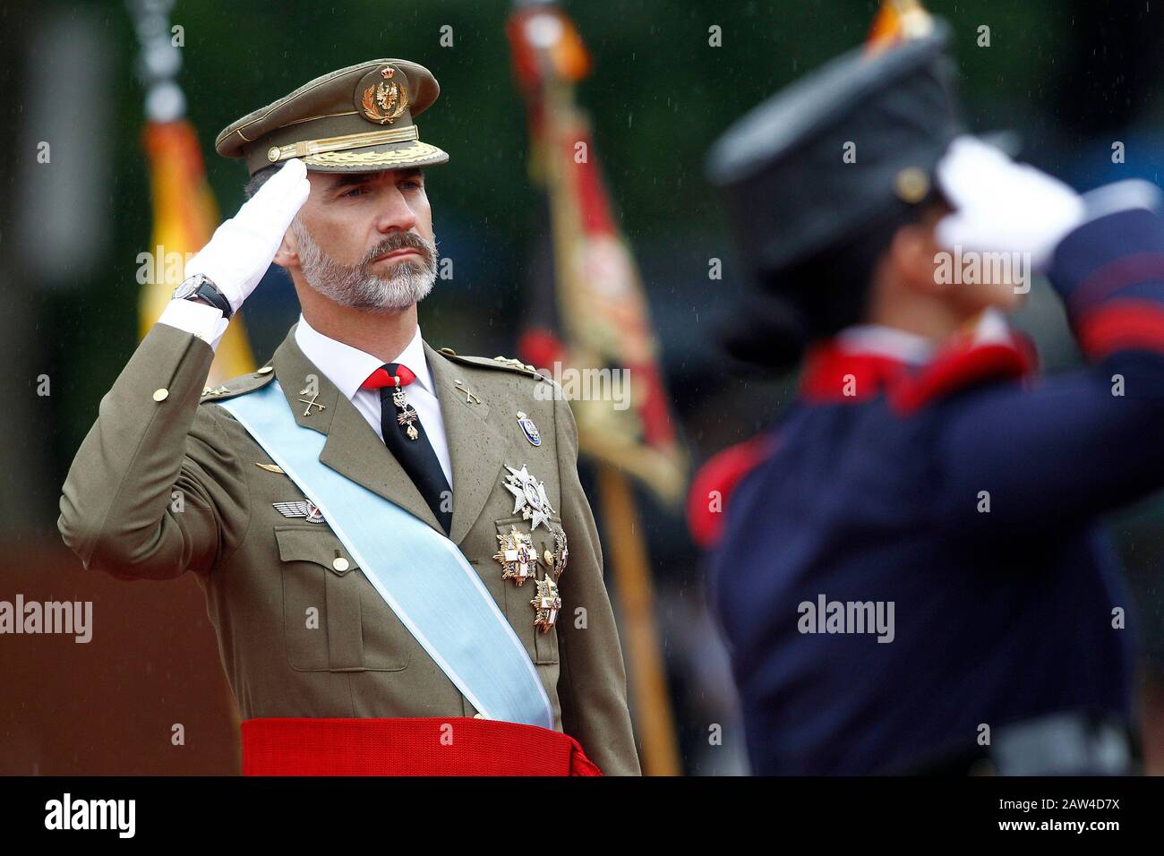 King Felipe VI of Spain attends the National Day military parade. October 12 ,2016. (ALTERPHOTOS/Acero) NORTEPHOTO.COM Stock Photo