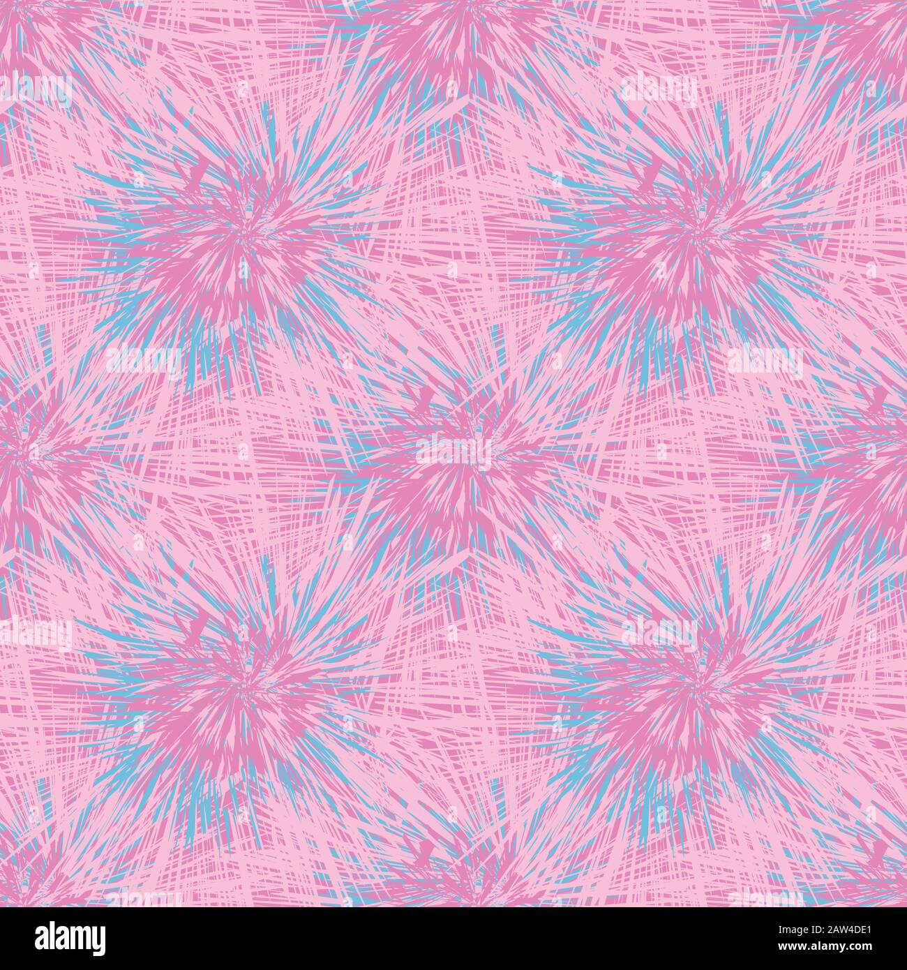 pink tie dye inspired abstract seamless vector pattern Stock Vector