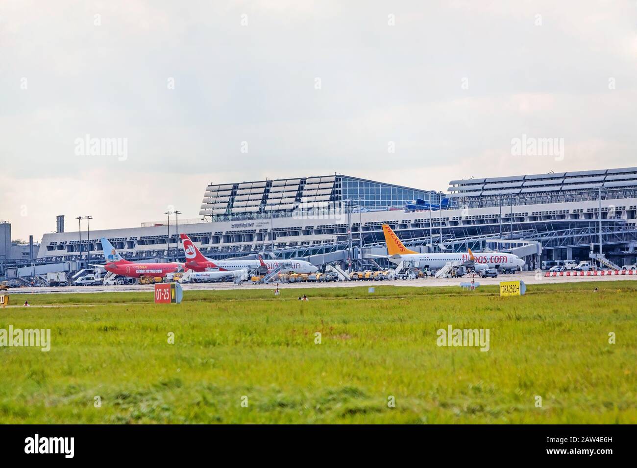 Stuttgart, Germany - May 06, 2017: Airport Stuttgart, Terminal with ...