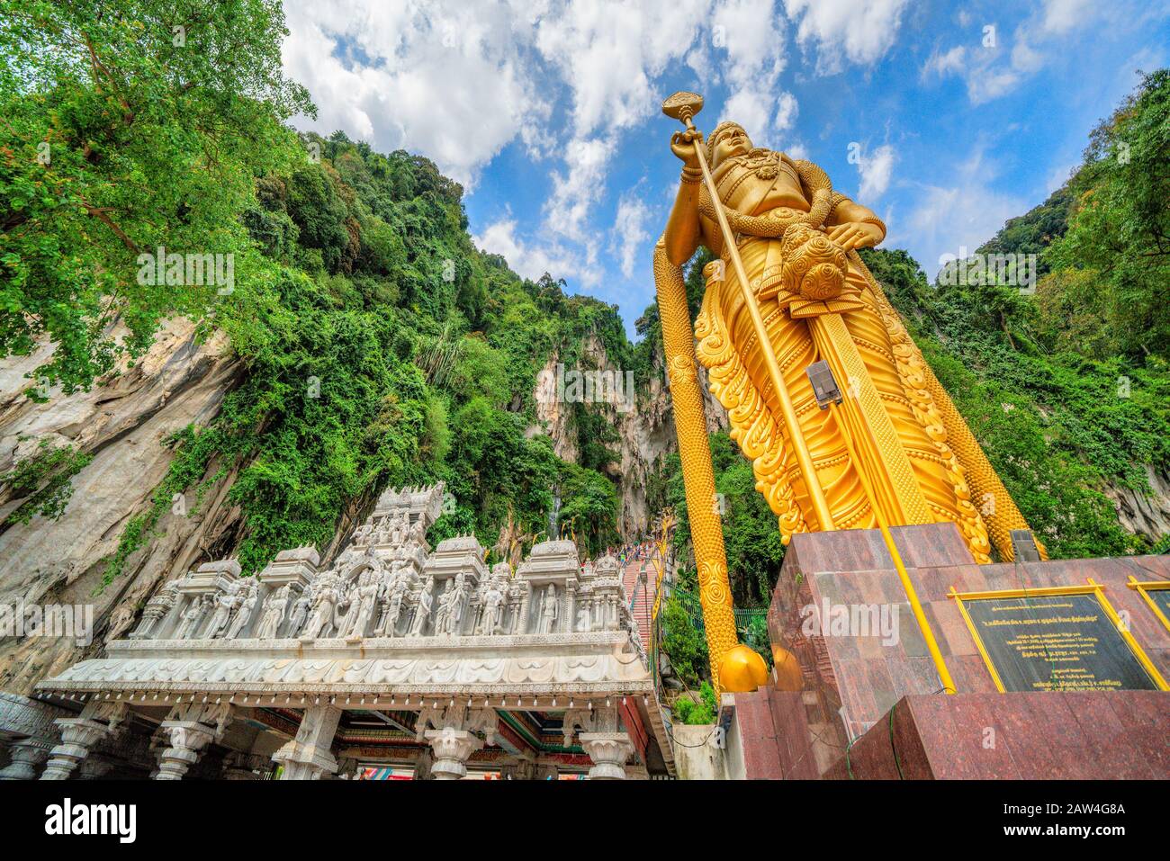 Kuala Lumpur, Malaysia - February 20, 2018: The Batu Caves, Kuala Lumpur, Malaysia. Batu Caves has three main caves featuring temples and Hindu shrine Stock Photo