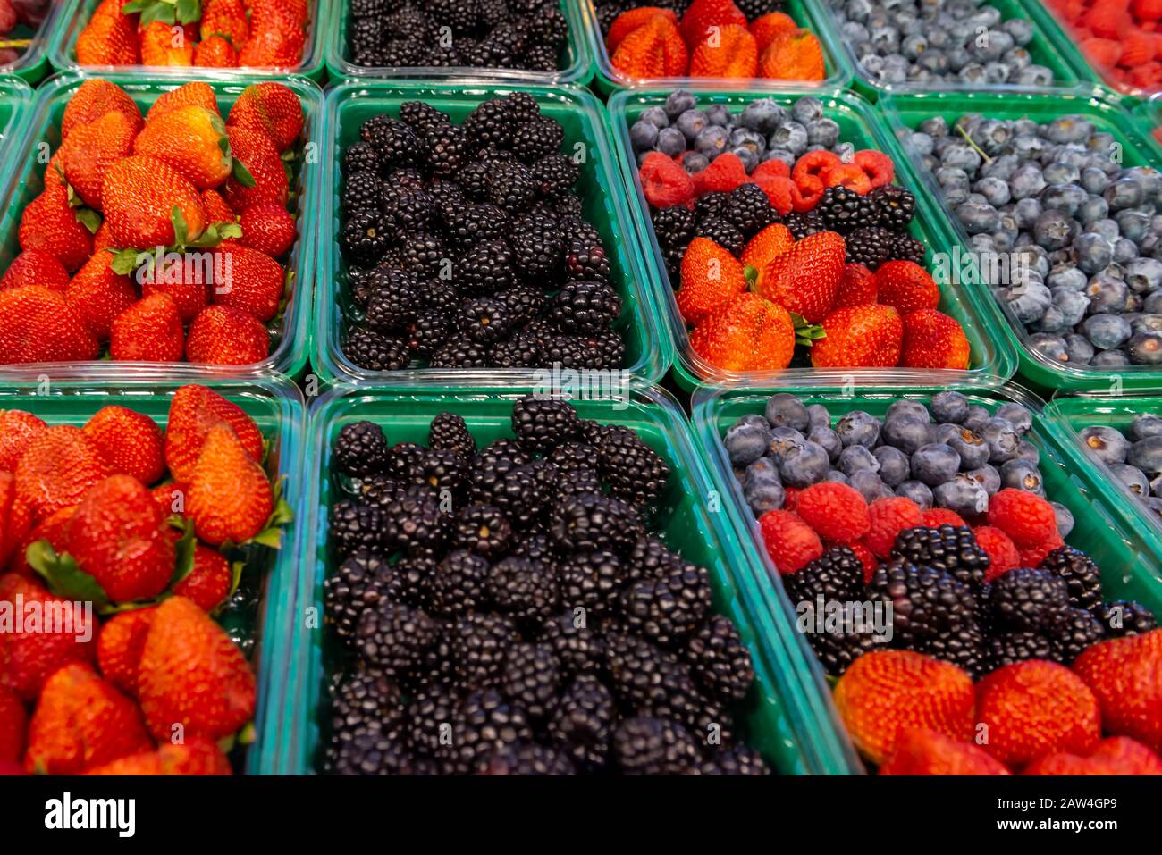Strawberry, Blackberry's raspberry and blueberry's packaged and ready