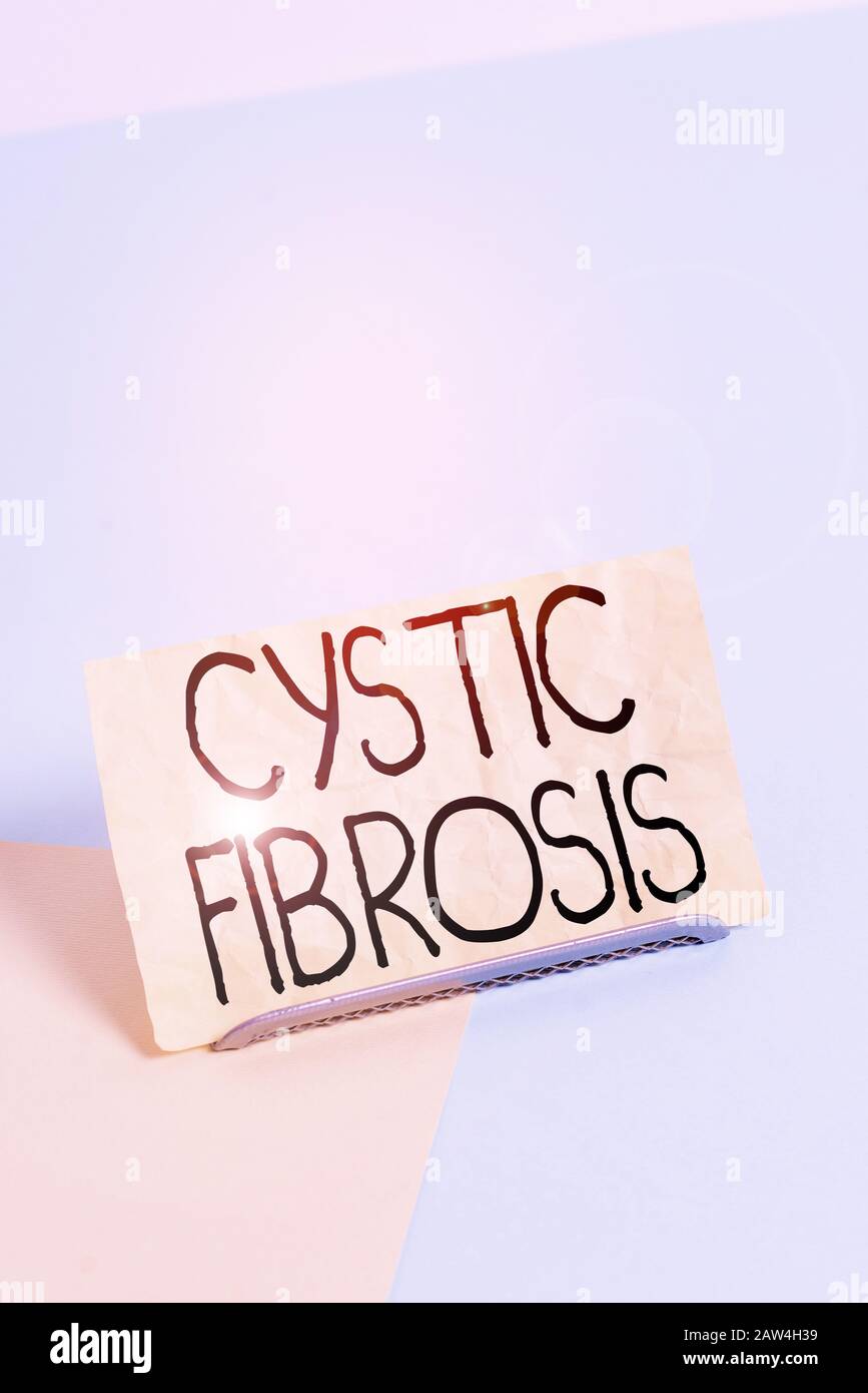 Conceptual Hand Writing Showing Cystic Fibrosis Concept Meaning A Hereditary Disorder Affecting The Exocrine Glands Paper On Buffer Wire On Soft Past Stock Photo Alamy