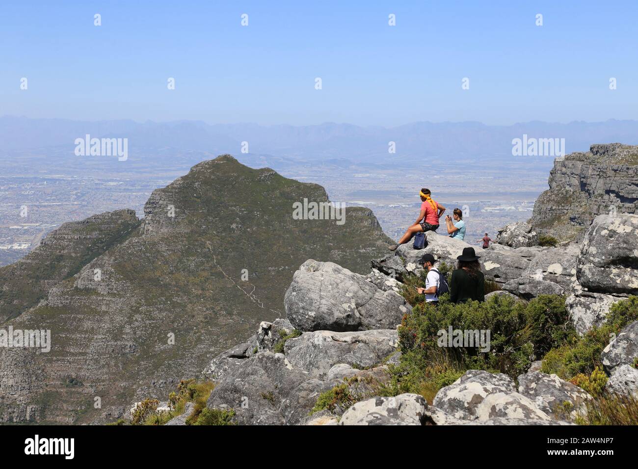 Devil's Peak, Table Mountain National Park, Cape Town, Table Bay, Western Cape Province, South Africa, Africa Stock Photo
