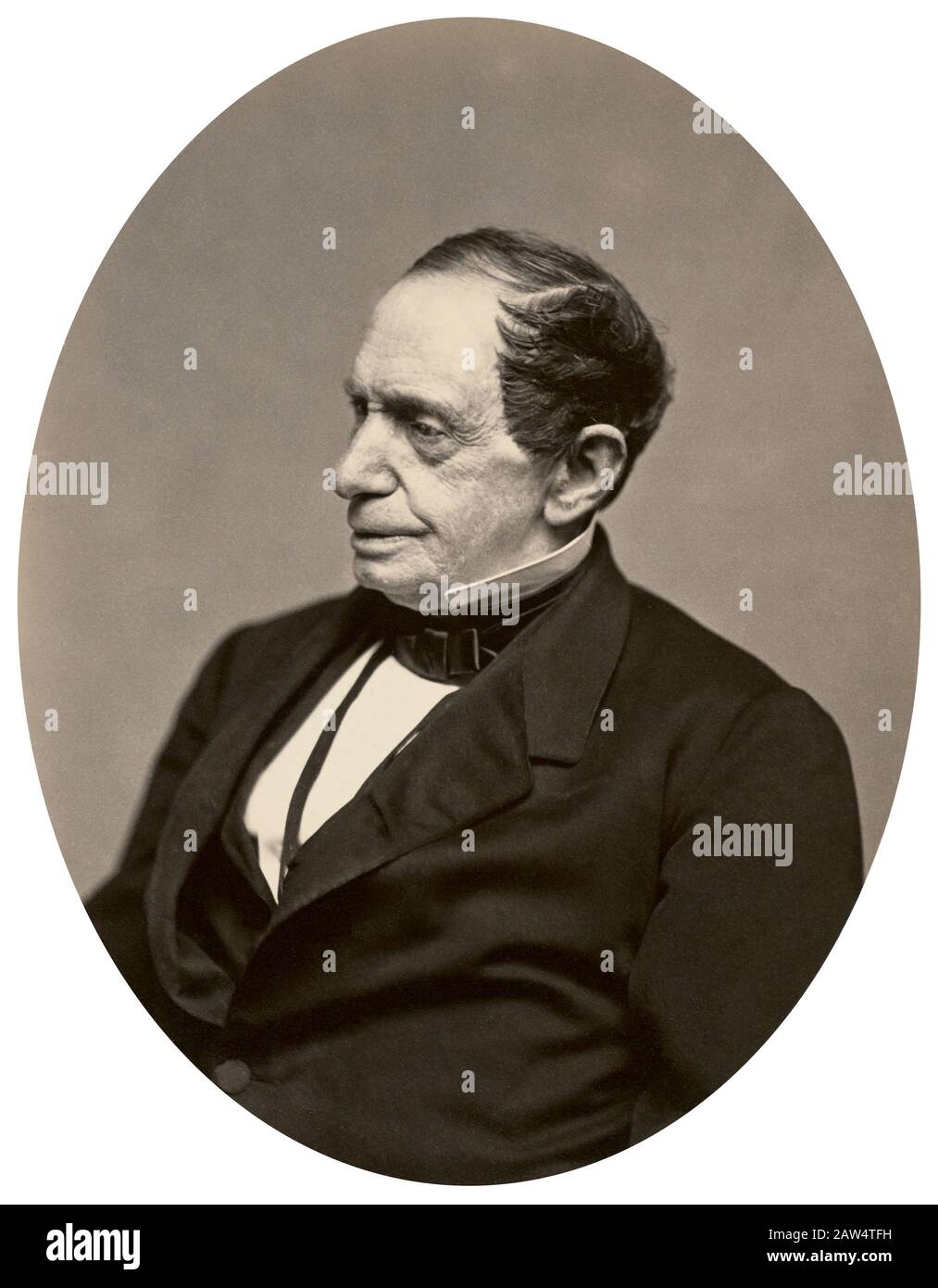 1860 ca , NEW YORK , USA : The  American entrepreneur, slavery abolitionist and philanthropist  JOHNS HOPKINS  ( 1795 - 1873 ). His bequests founded n Stock Photo
