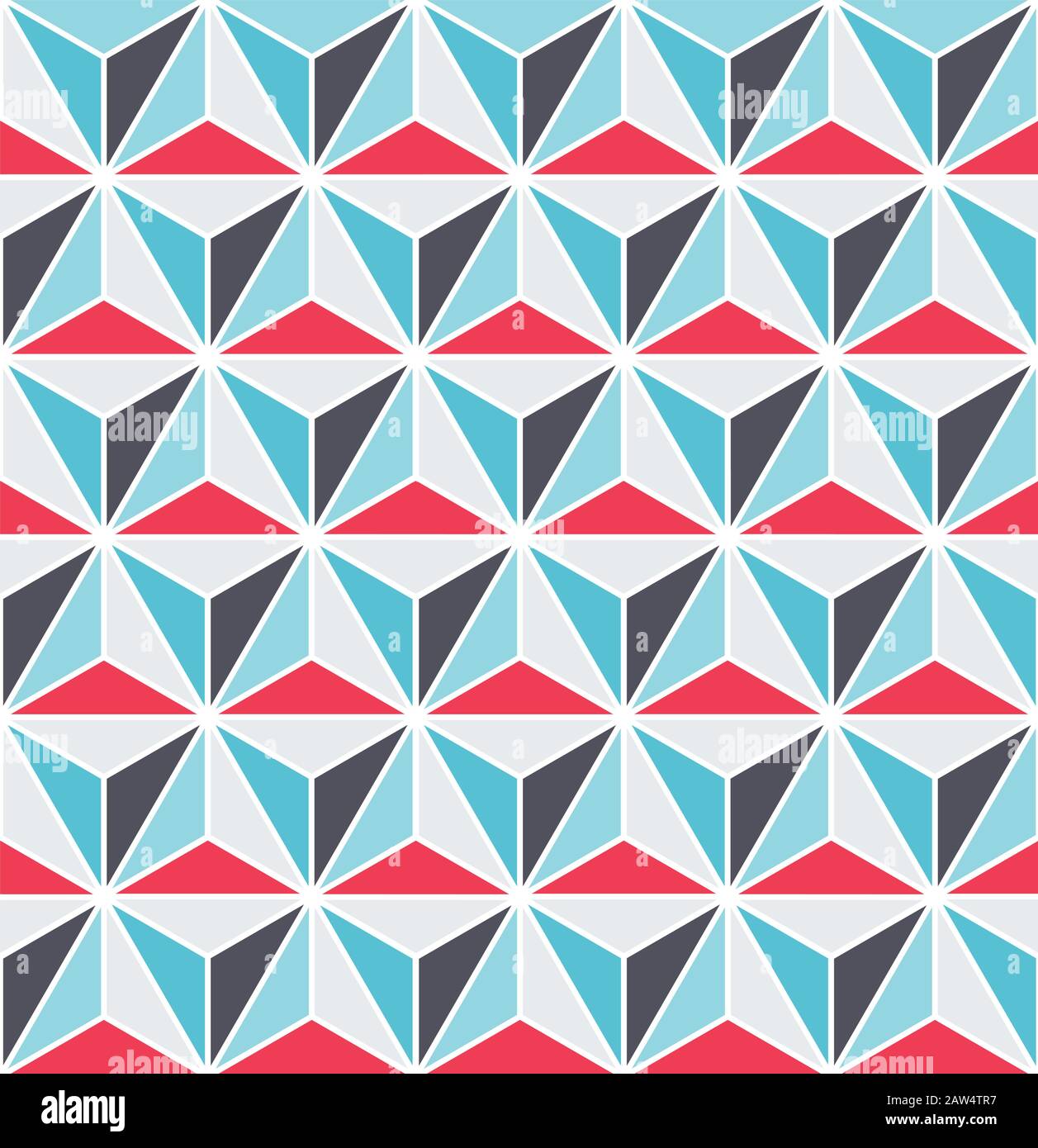 Seamless faceted triangle Art Deco pattern Stock Vector