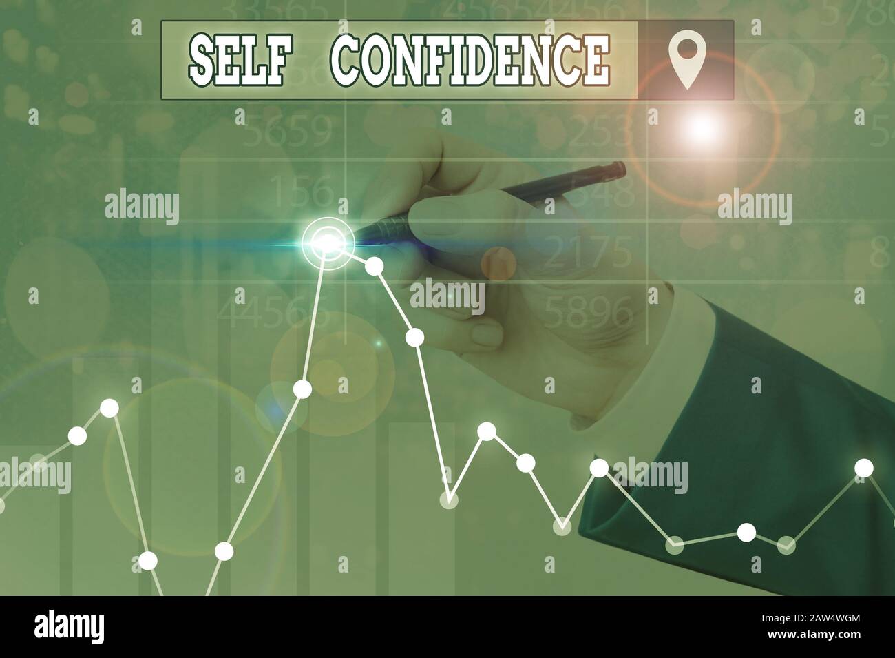 Writing note showing Self Confidence. Business concept for a feeling of trust in one abilities qualities and judgment Stock Photo
