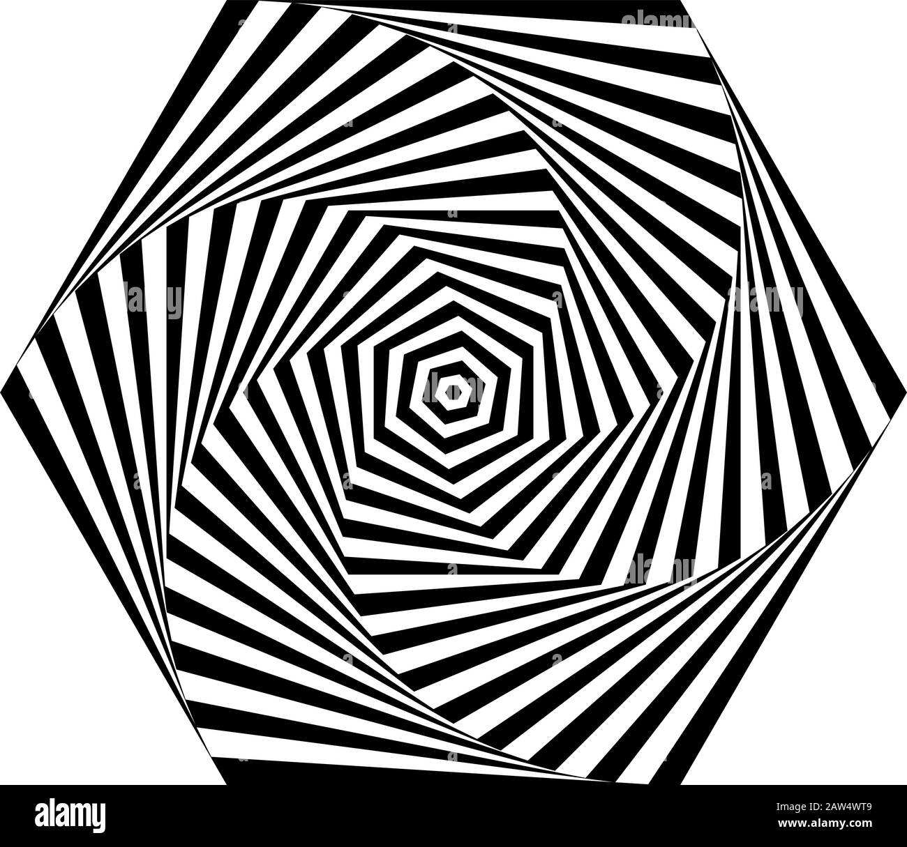 Optical Art hexagonal spiral pattern Stock Vector Image & Art Alamy