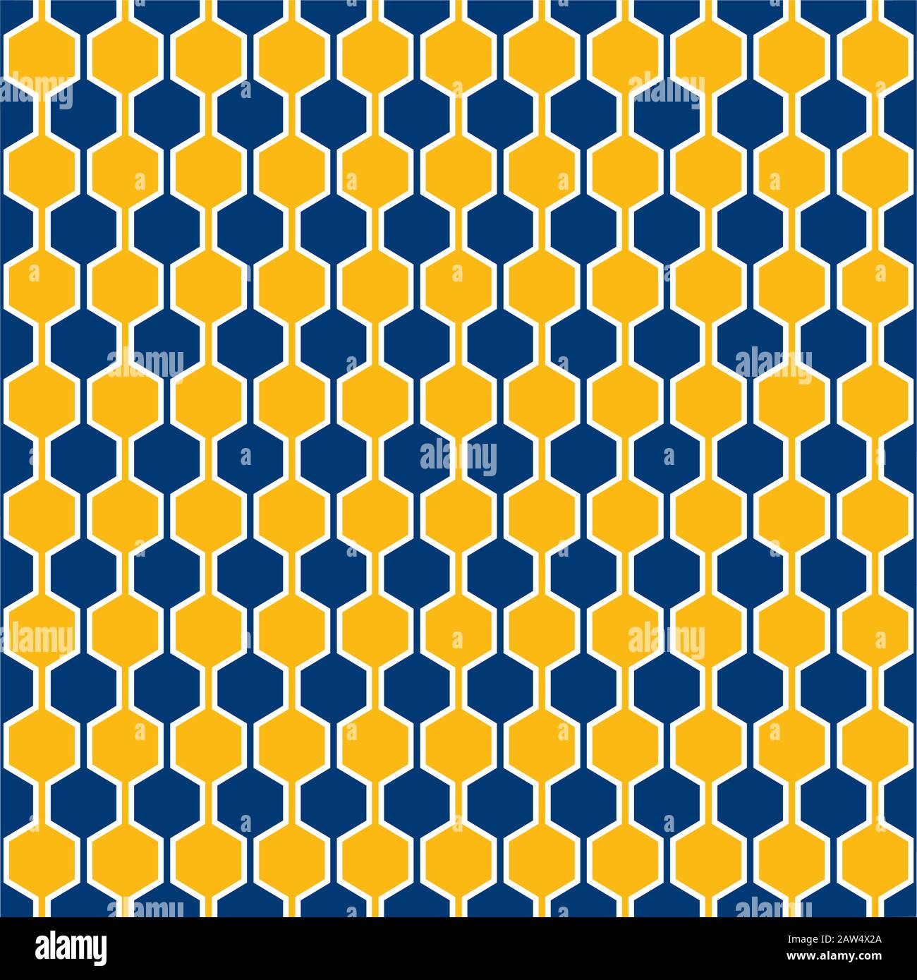 Seamless linked hexagon honeycomb texture. Geometric abstract pattern. Stock Vector