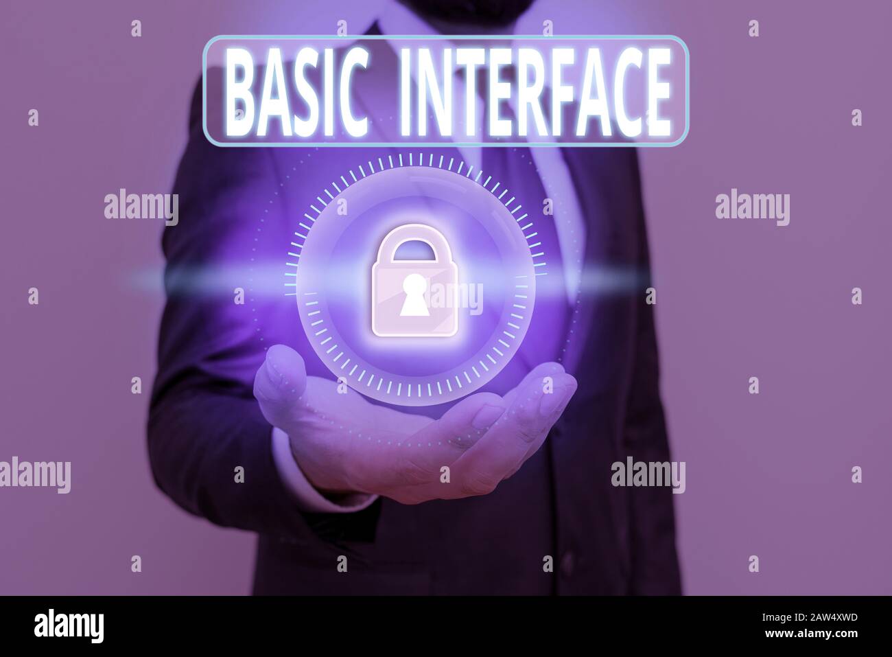 Handwriting text Basic Interface. Conceptual photo boundary across ...