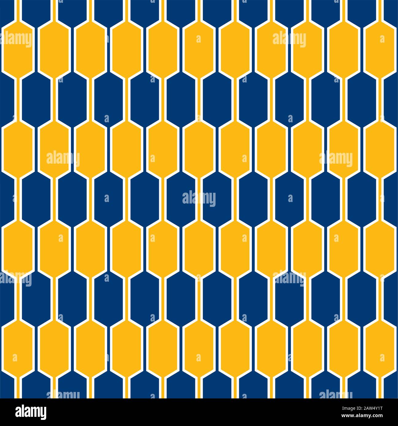 Seamless linked hexagon honeycomb texture. Geometric abstract pattern. Stock Vector