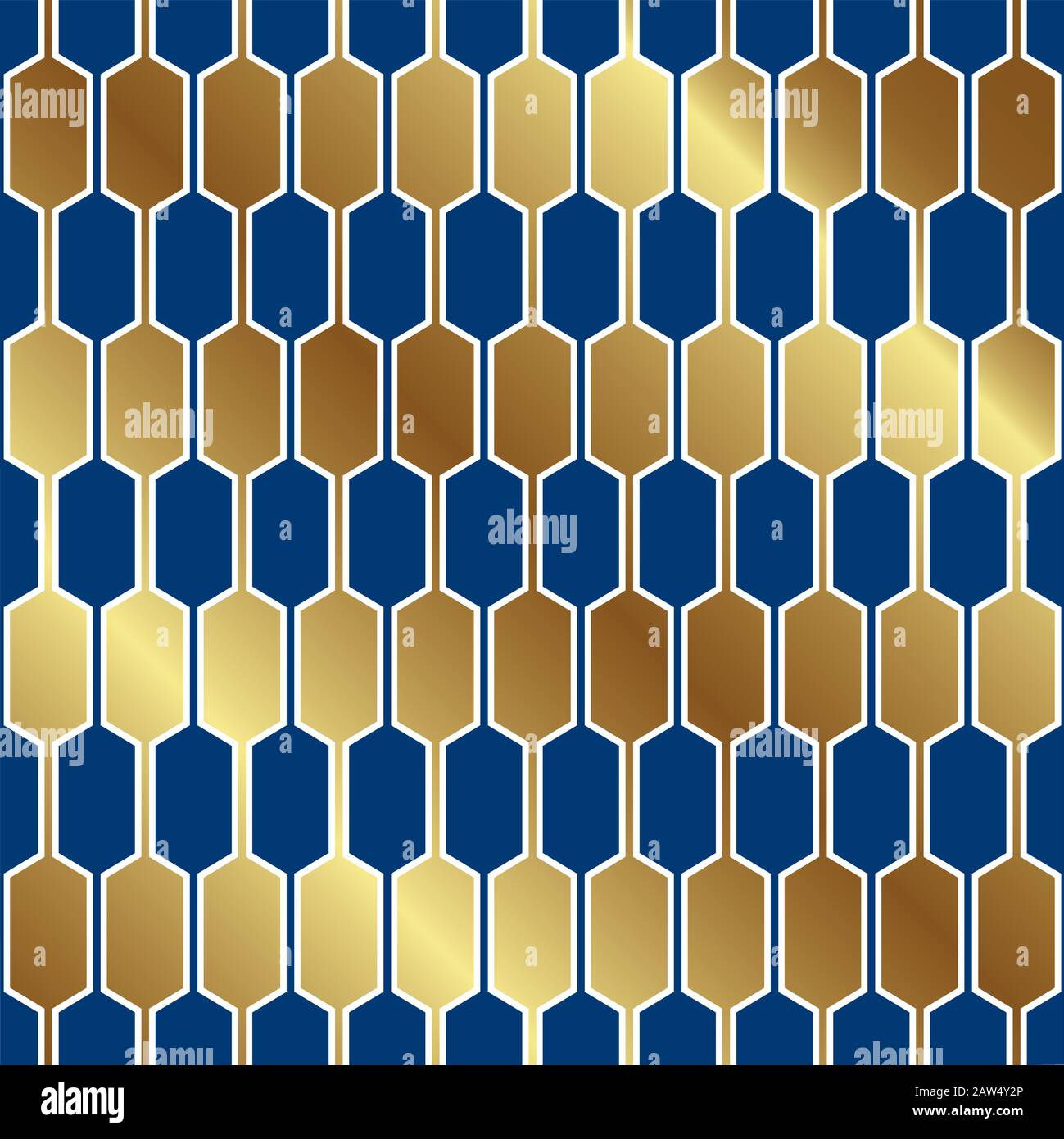 Seamless linked hexagon honeycomb texture. Geometric abstract pattern. Stock Vector