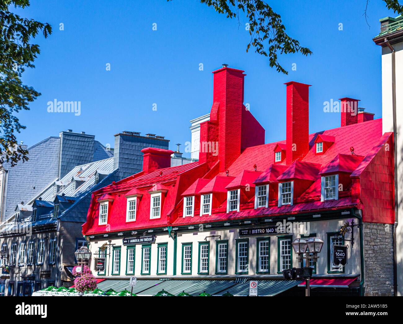Bistro 1640 in Quebec City Stock Photo