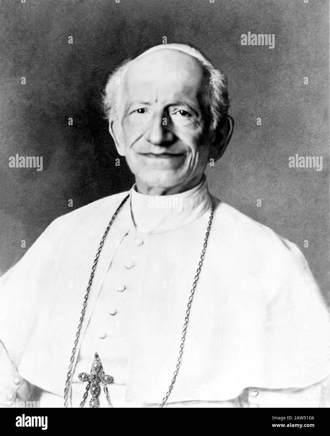 1890 ca , Città del VATICANO , ROME , ITALY :  The  Pope LEONE XIII  ( 1810 - 1903 )  . Born Vincenzo Gioacchino Raffaele Luigi PECCI , was the 256 th Stock Photo