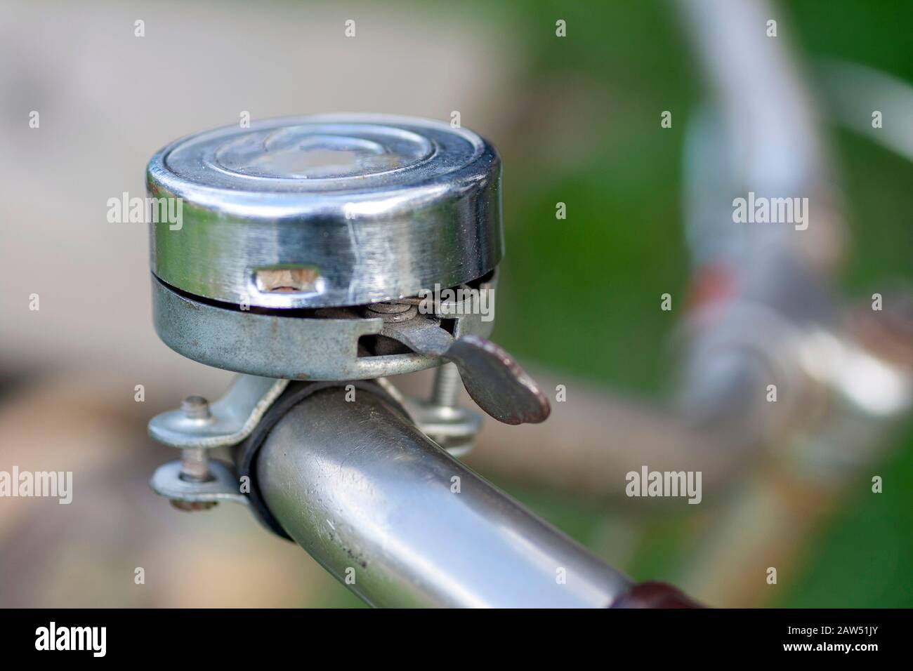 Close up shot of a vintage bicycle bell Stock Photo - Alamy