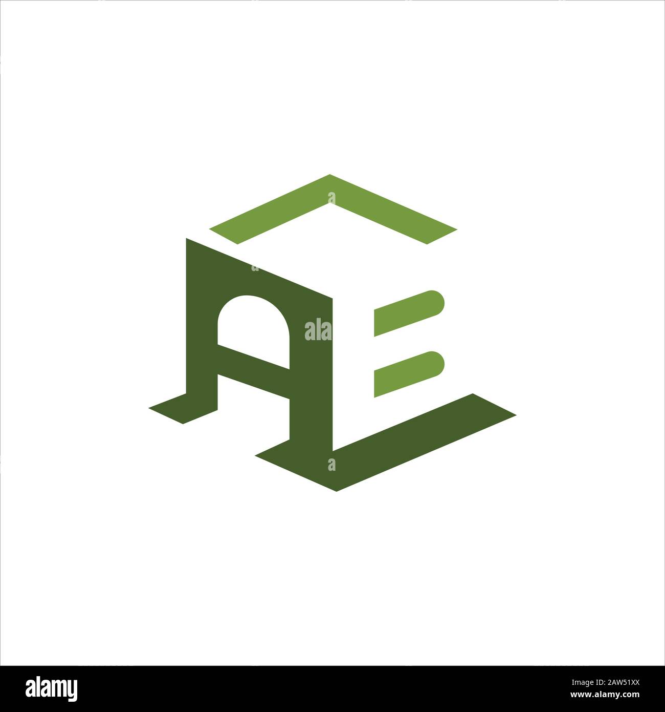 Initial letter ab or ba logo design template Stock Vector