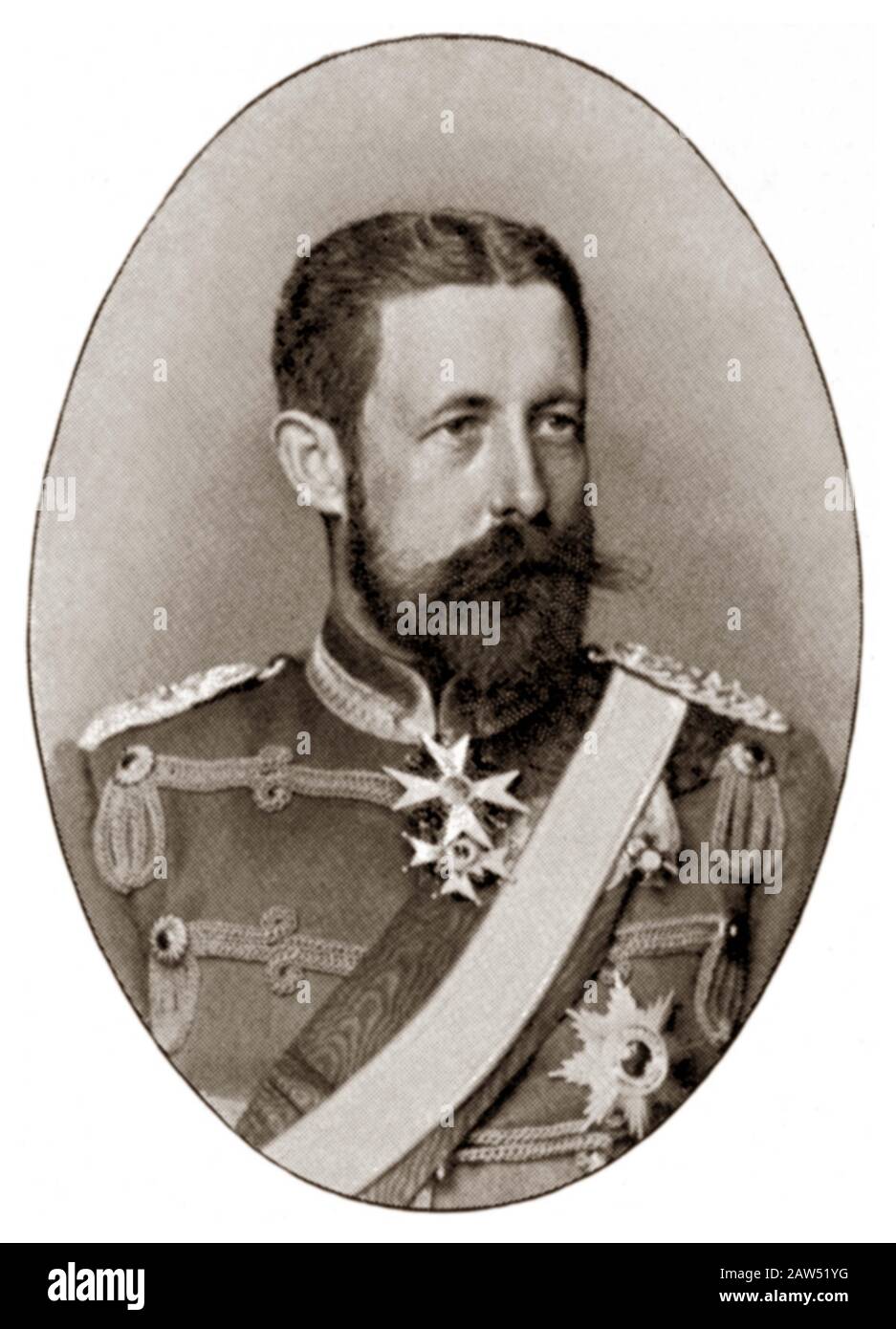 1895 ca , GERMANY  : The german  Prince Adolf Wilhelm of Schaumburg-Lippe ( 1859 - 1916 ), married in 1890  with princess Victoria of Prussia , daught Stock Photo