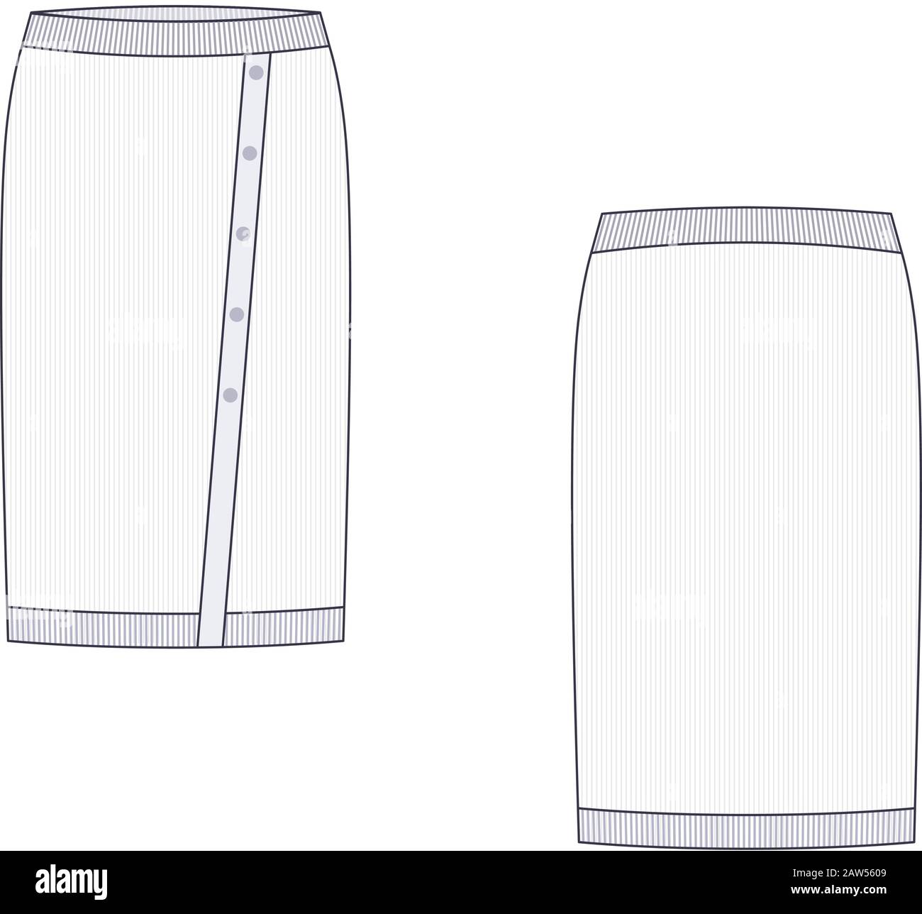 Vector illustration of tricot skirt. Fashion template Stock Vector ...