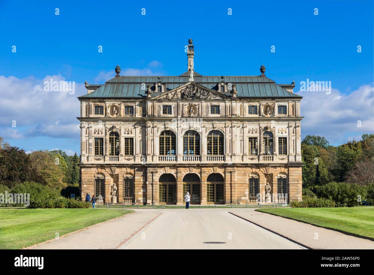 The Großer Garten (Great Garden) baroque style park in Dresden