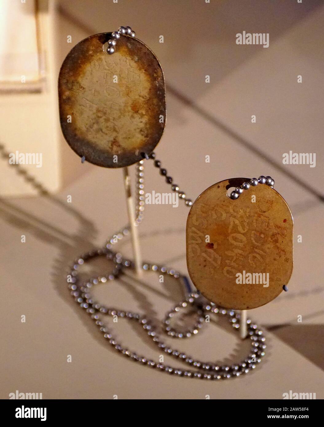 New Orleans, Louisiana, U.S.A. February 5, 2020 A vintage dog tags