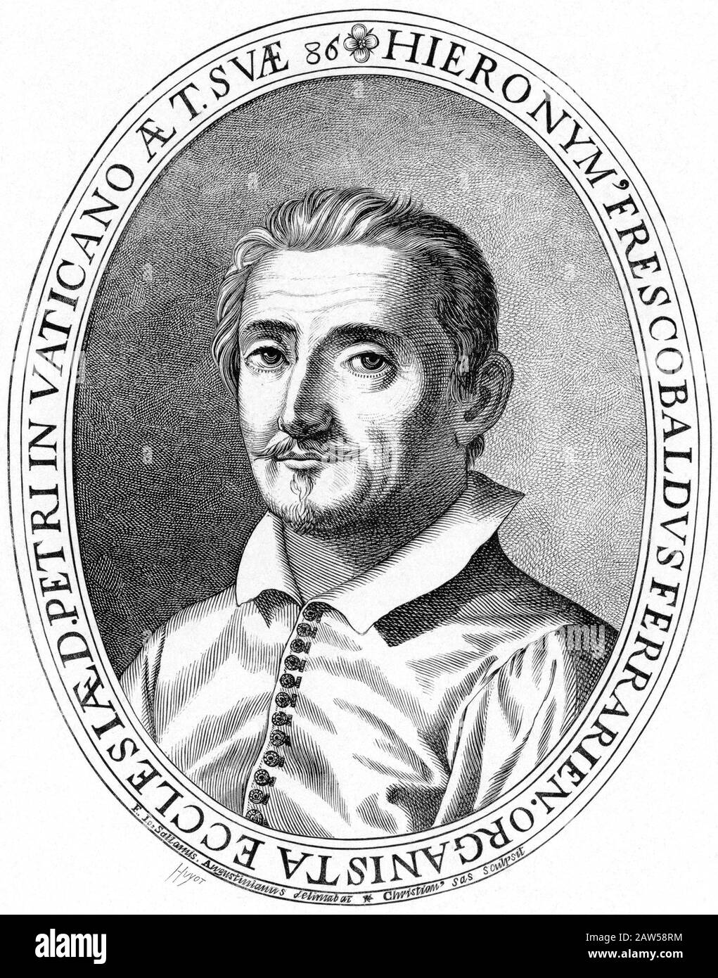 1669 , ROMA , ITALY : The celebrated italian music Opera composer and organist GIROLAMO FRESCOBALDI ( 1583 - 1643 ).    - GEROLAMO -  ORGANO - ORGANIS Stock Photo