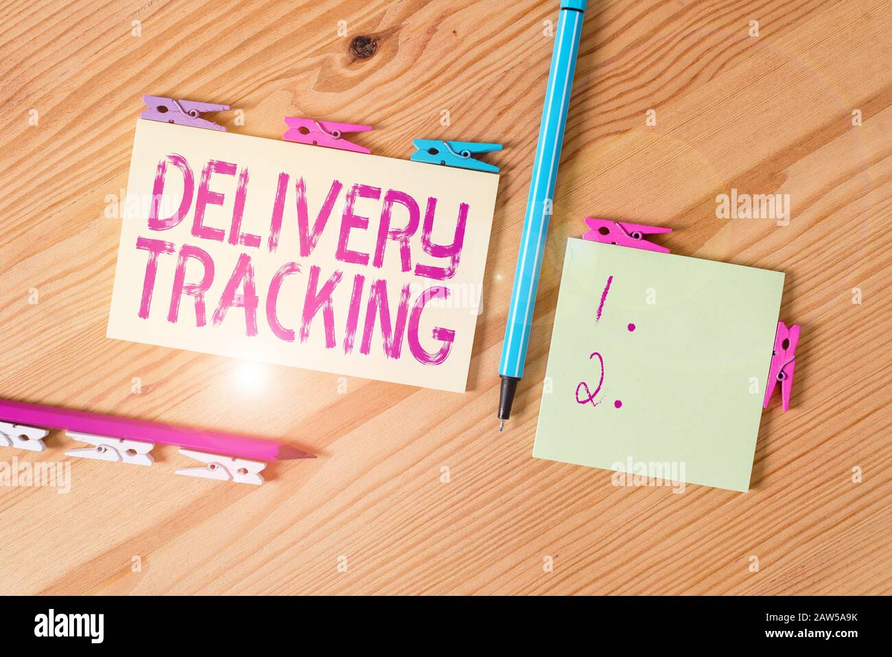 Handwriting text Delivery Tracking. Conceptual photo the process of ...