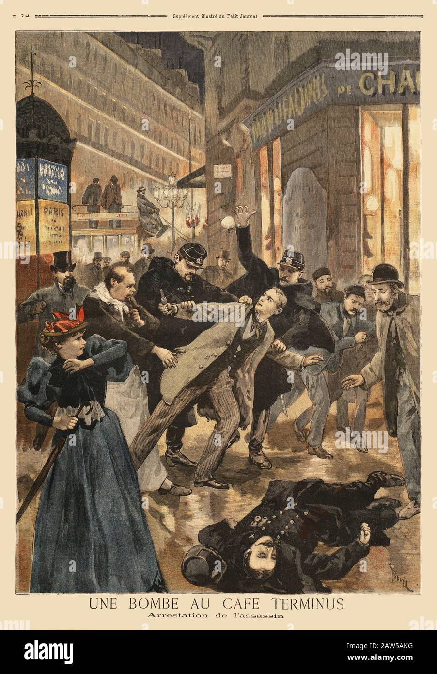 1894 , FRANCE : The french anarchist  Émile HENRY ( 1872 – 1894 ), who on 12 February 1894 detonated a bomb at the Café Terminus in the Parisian Gare Stock Photo