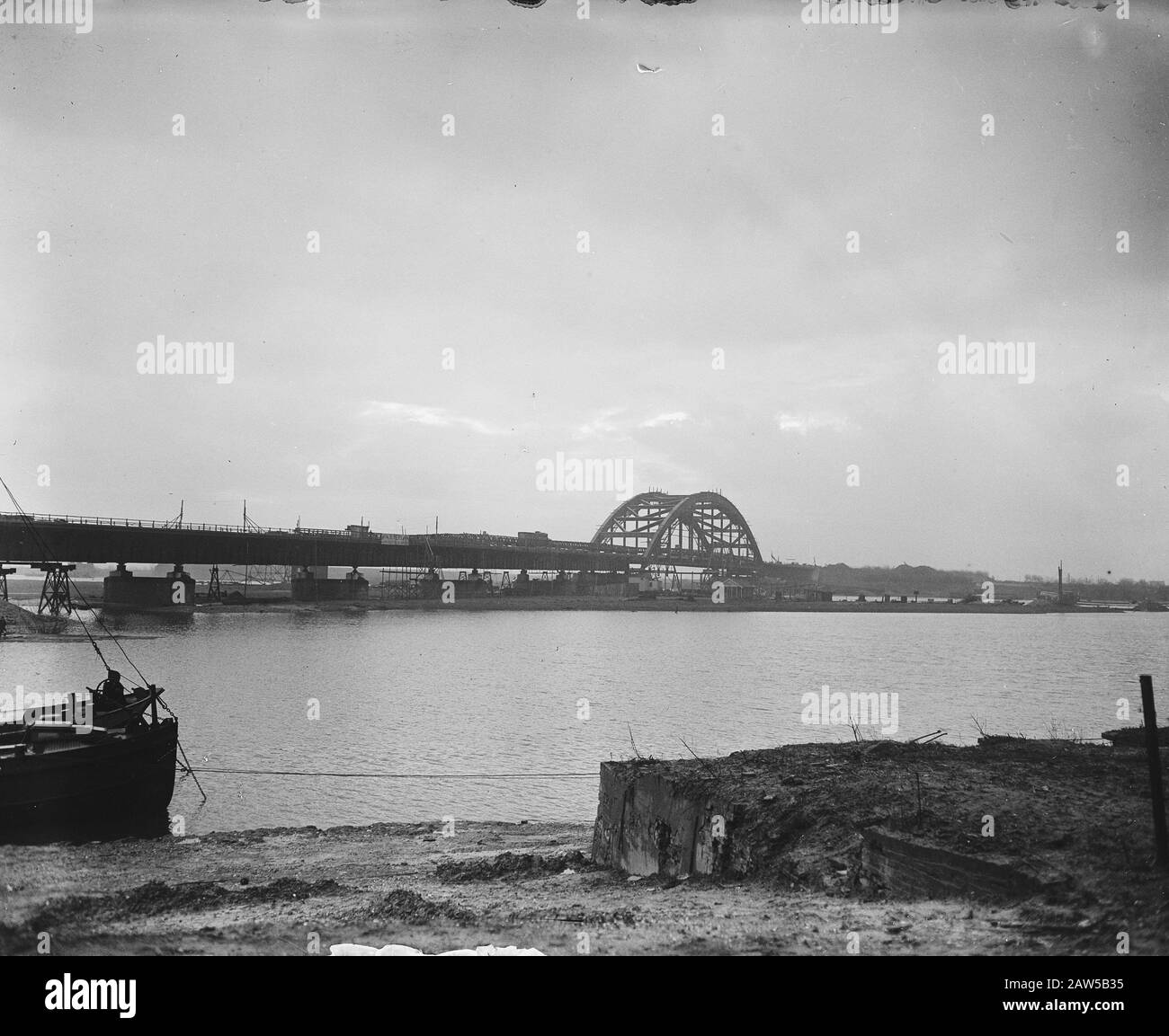 Emergency Bridge Hedel Date: January 22, 1948 Location: Hedel Stock Photo