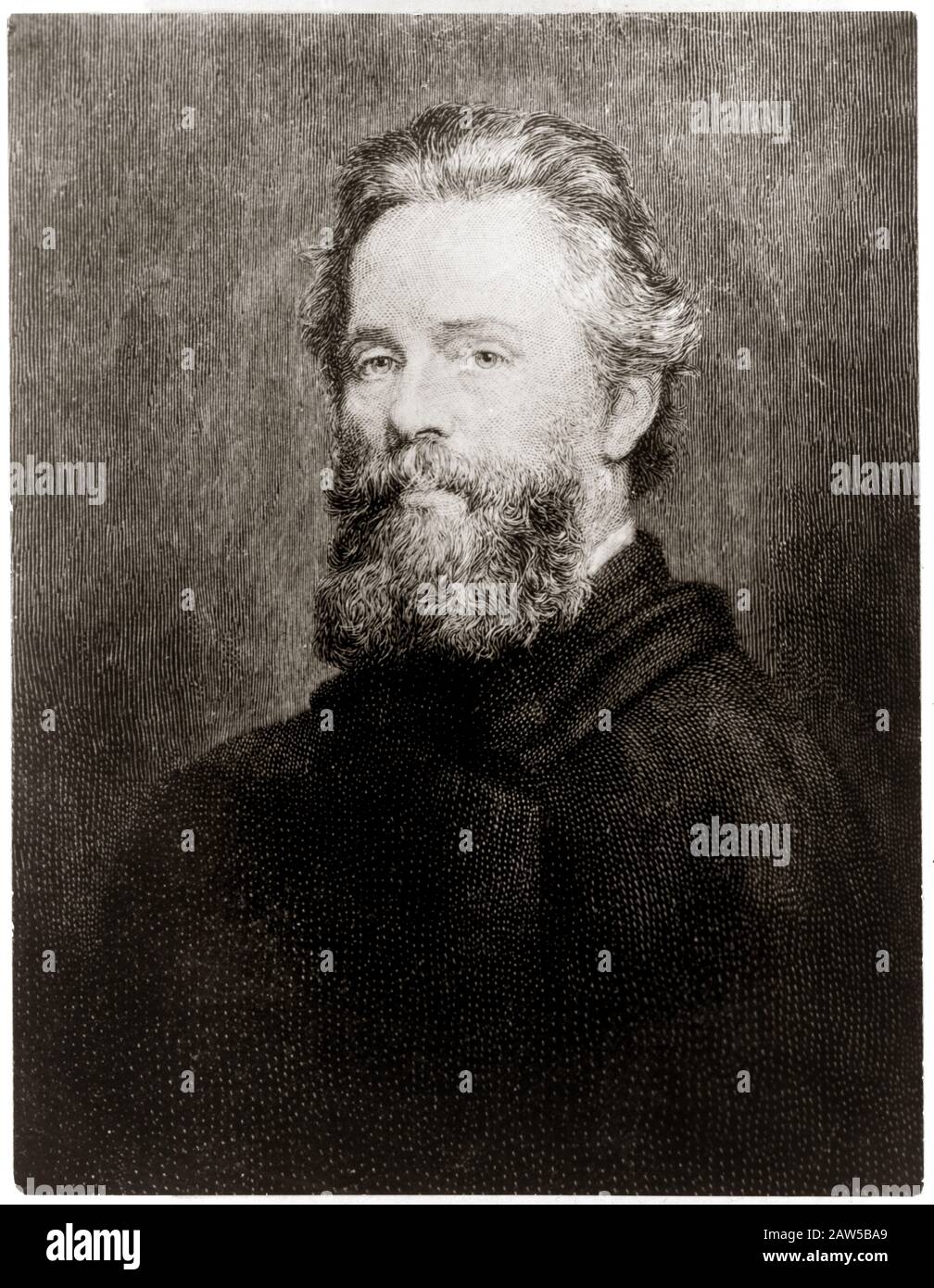 1880 ca , NEW YORK , USA : The American novelist, short story writer, essayist and poet  HERMAN MELVILLE  ( 1819 - 1891 ) , author of celebrated MOBY Stock Photo
