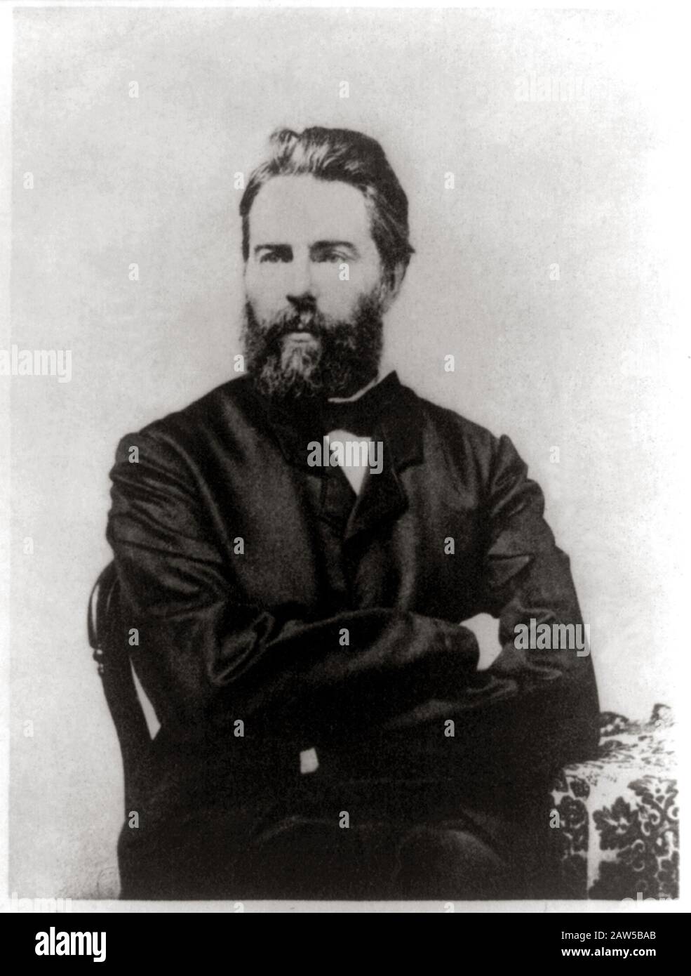 1865 ca , NEW YORK , USA : The American novelist, short story writer, essayist and poet  HERMAN MELVILLE  ( 1819 - 1891 ) , author of celebrated MOBY Stock Photo