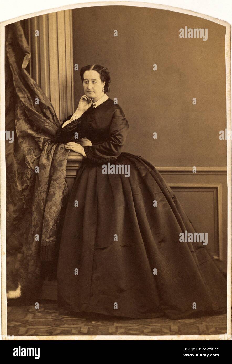 1861 ca, FRANCE : The french Empress EUGENIE de Montijo ( 1826 - 1920)  married with Napoleon III BONAPARTE ( 1808 - 1873 ) . Photo by Count OLYMPE  AGU Stock Photo - Alamy